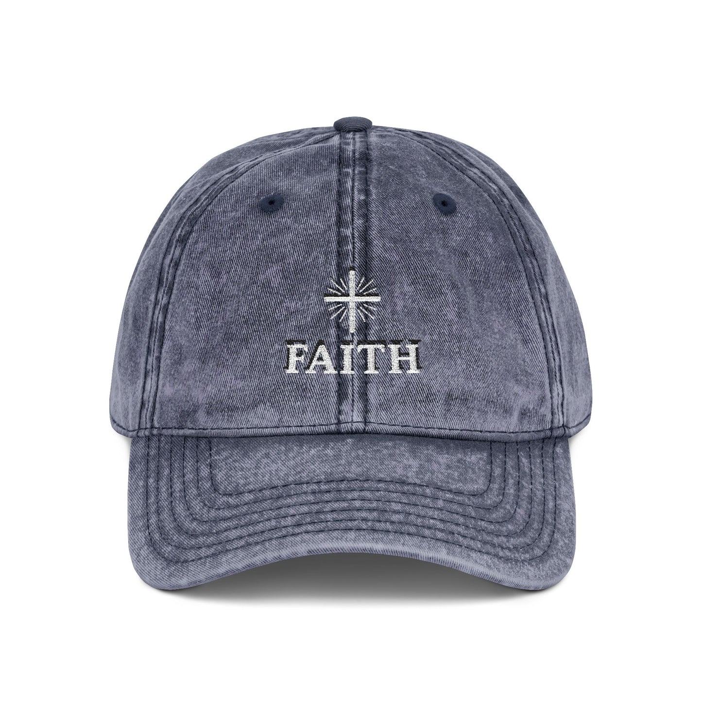 Vintage Faith Embroidered Cap, Inspirational Hat for Everyday Wear, Perfect Gift for Birthdays & Holidays