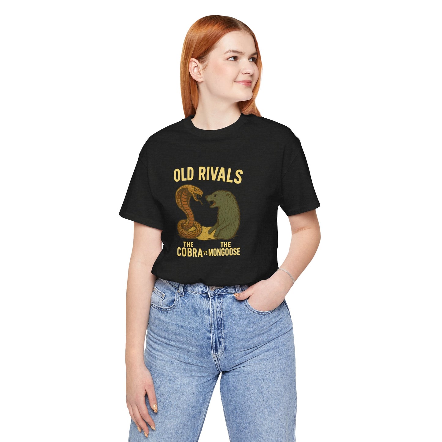 Vintage Rivalry Tee - Cobra vs Mongoose T-Shirt, Retro Graphic Outdoor Adventure Shirt, Perfect Gift for Animal Lovers