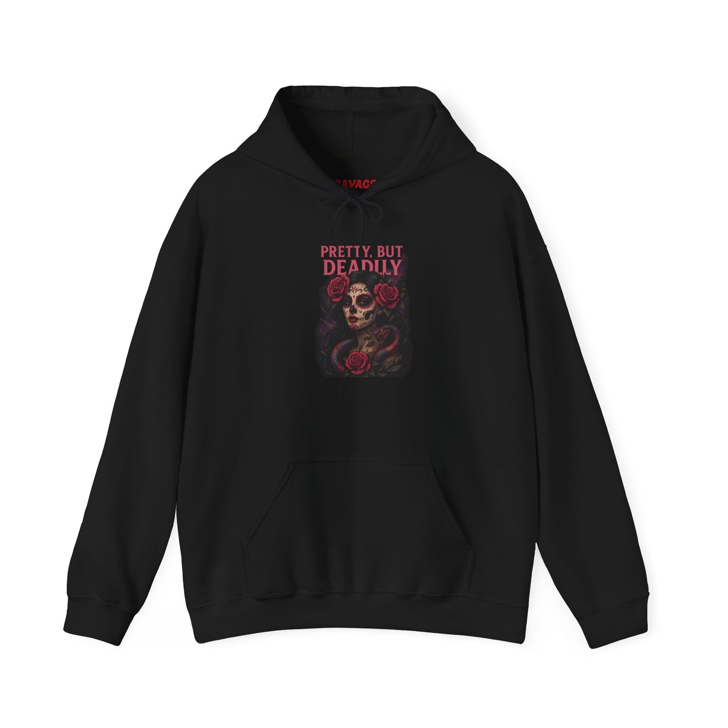 PRETTY BUT DEADLY Graphic Hoodie – Unisex Pullover Sweatshirt for Nature Lovers | Cozy Streetwear for Spring, Casual Wear & Eco-Friendly Gifts