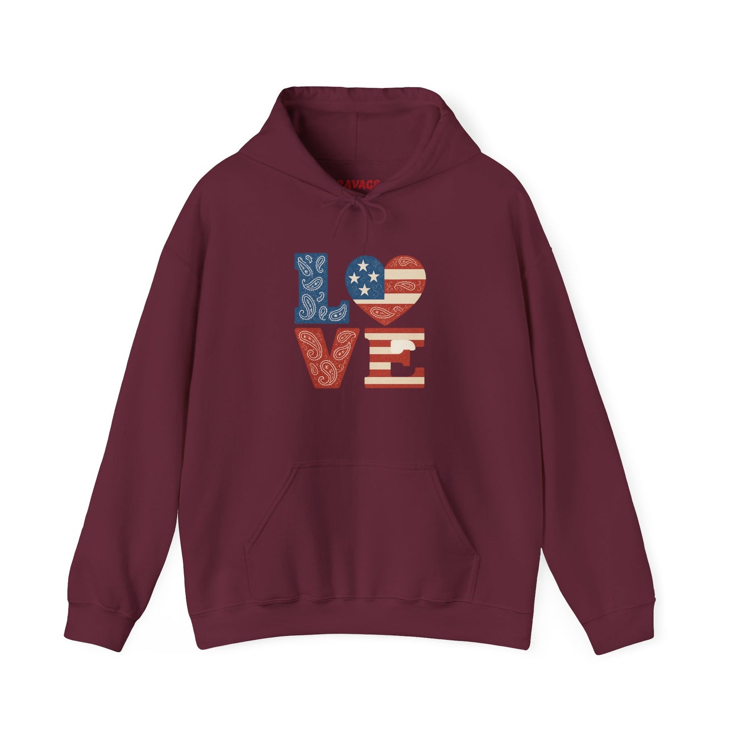 Unisex Hooded Sweatshirt with 'LOVE' Design - Cozy Gift for Friends, Valentine's Day, Casual Wear, Relaxation, Everyday Use