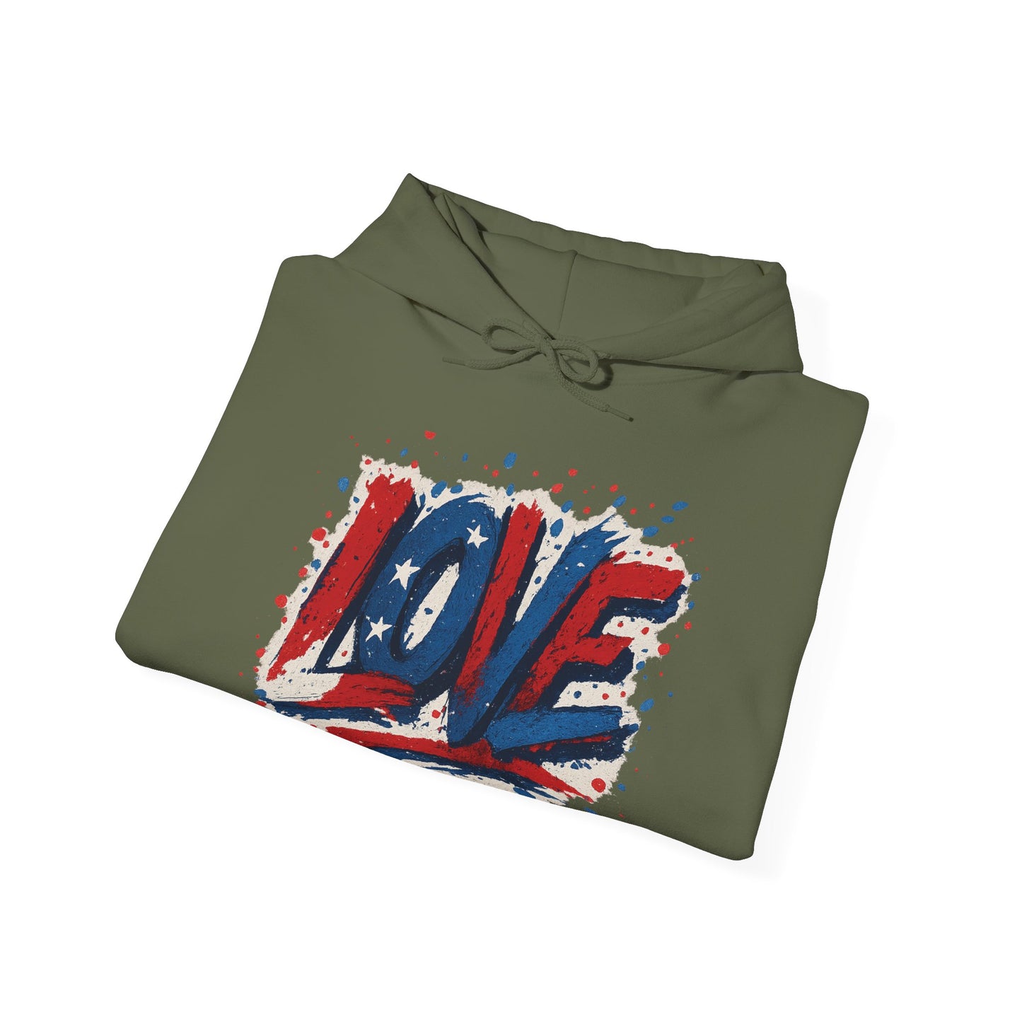 Unisex Hooded Sweatshirt with 'LOVE' Design - Cozy Gift for Friends, Valentine's Day, Casual Wear, Relaxation, Everyday Use