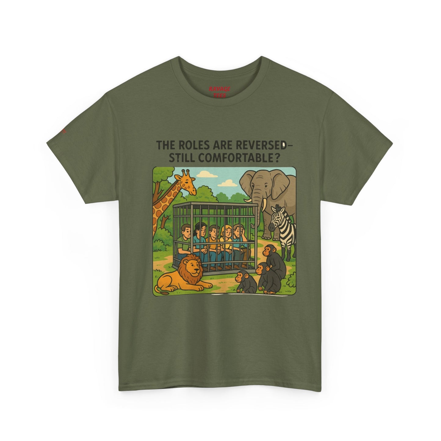 The Roles are Reversed- Are You Comfortable. Humorous Unisex Heavy Cotton Tee
