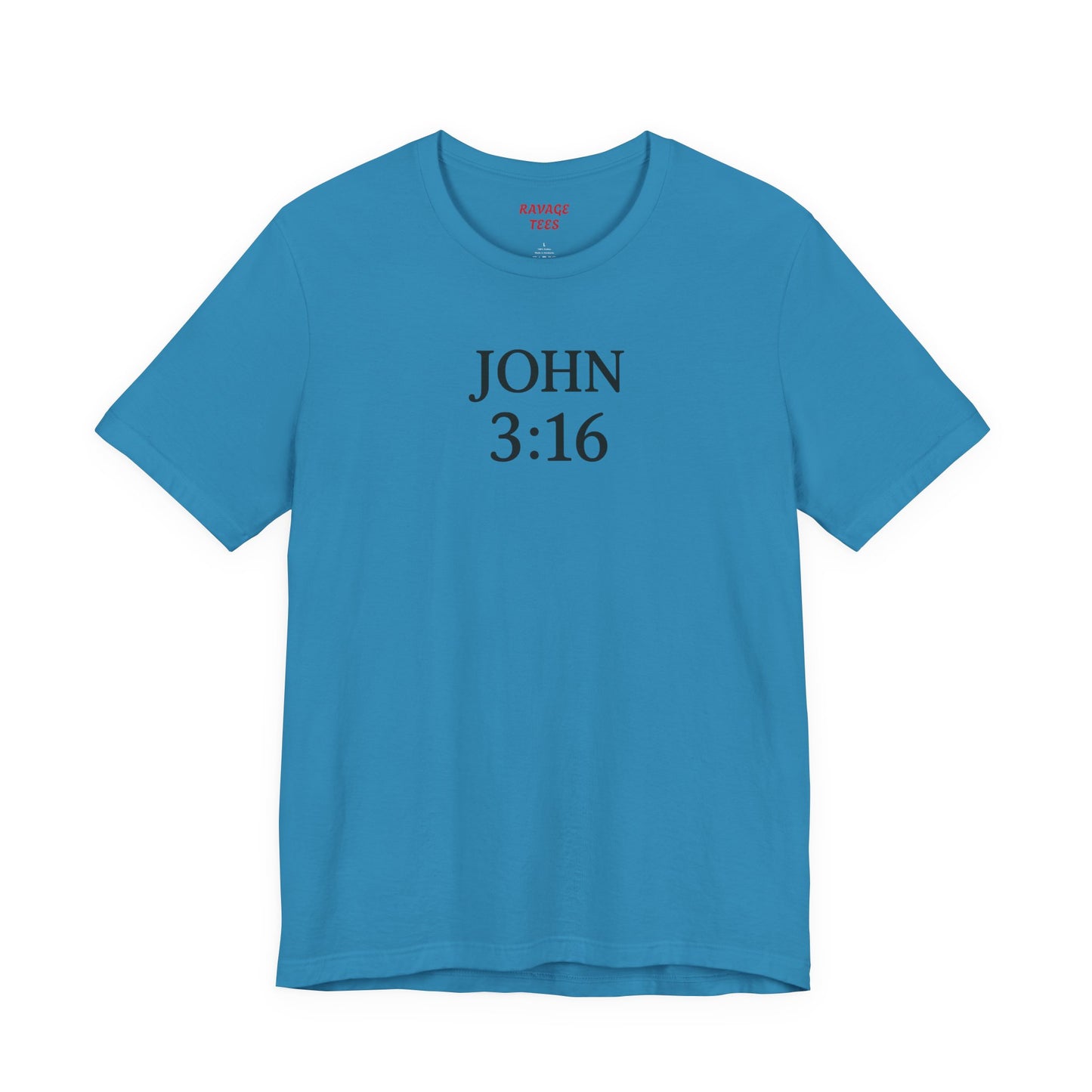 **JOHN 3:16 Faith-Inspired Unisex Tee – Christian Scripture T-Shirt, Religious Apparel, Inspirational Gift, Bible Verse Faith Shirt**