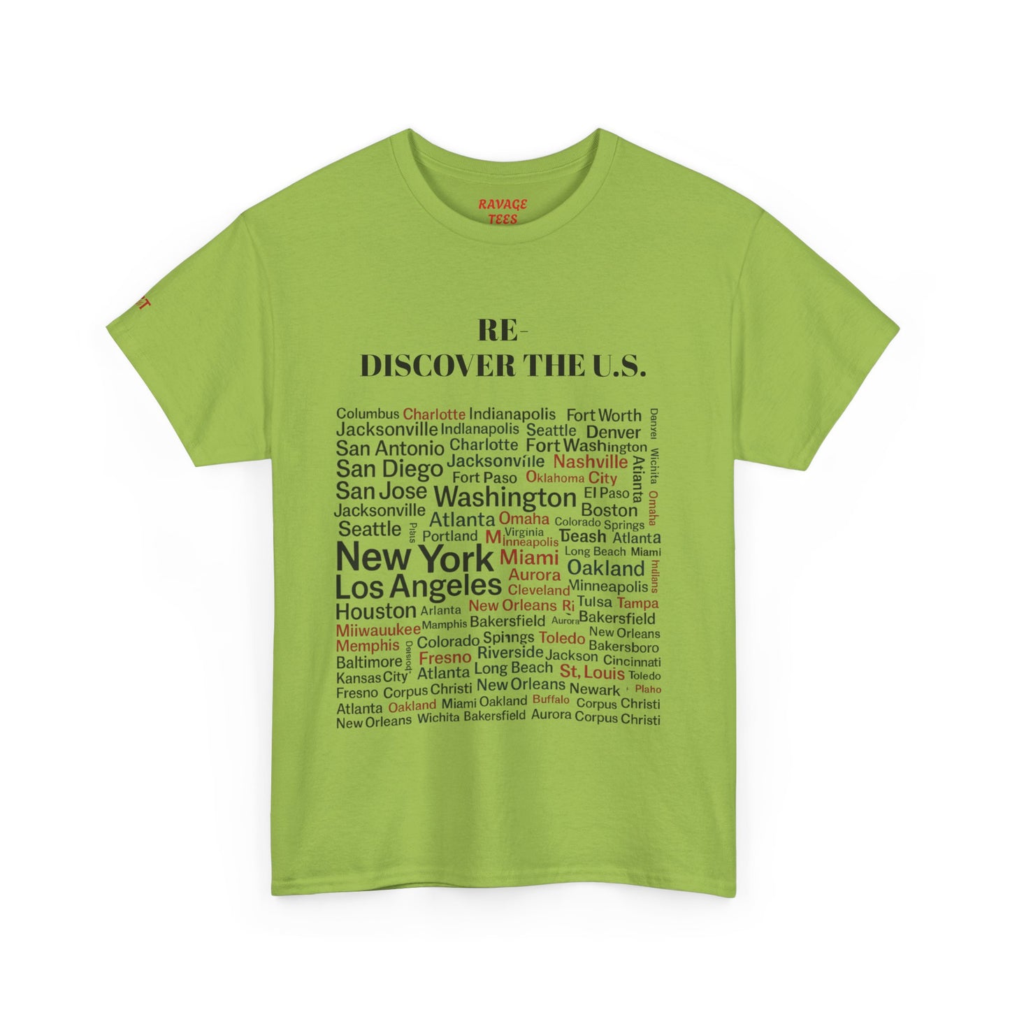 Re-Discover the U.S. Unisex Exploratory Travel T-Shirt, Adventure Tee, USA Discovery Shirt