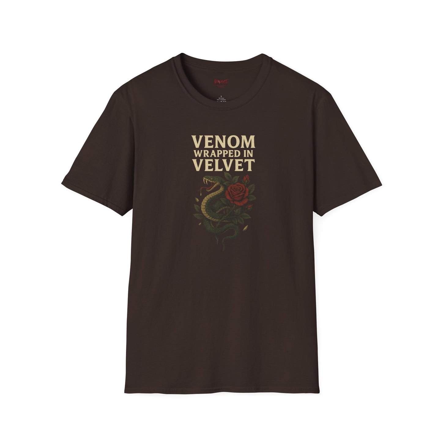 VENOM WRAPPED IN VELVET Graphic T-Shirt – Unisex Tee | Eco-Friendly Nature Shirt for Summer Style, Casual Wear & Gifts for Nature Lovers