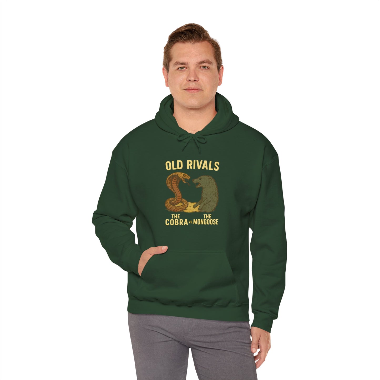 Old Rivals Graphic Hoodie, Unisex Heavy Blend™ Sweatshirt, Cozy Style, Best Gift for Friends, Casual Wear, Perfect for Fall and Winter