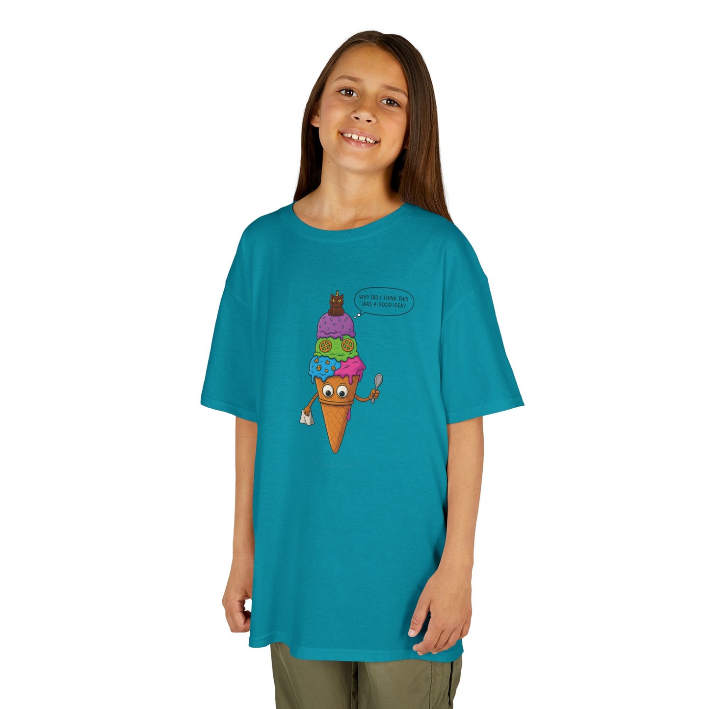 Kids Ice Cream Cone T-Shirt - Fun Summer Apparel, Perfect Gift for Birthdays, Playdates, Ice Cream Lovers, Family Outings