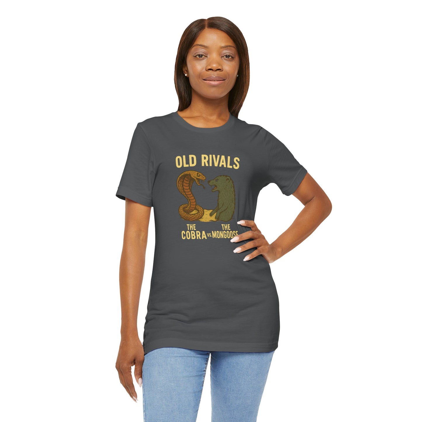 Vintage Rivalry Tee - Cobra vs Mongoose T-Shirt, Retro Graphic Outdoor Adventure Shirt, Perfect Gift for Animal Lovers