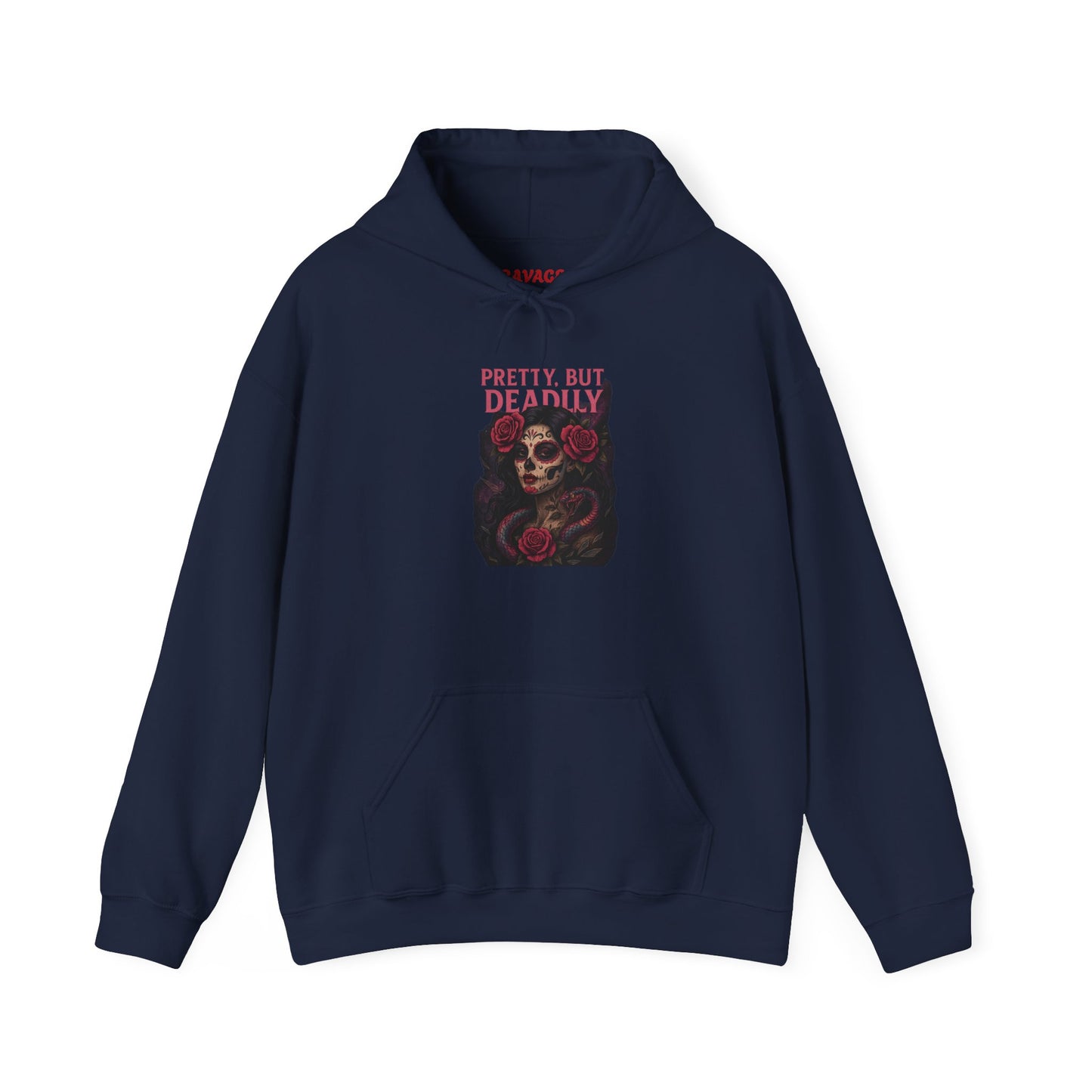PRETTY BUT DEADLY Graphic Hoodie – Unisex Pullover Sweatshirt for Nature Lovers | Cozy Streetwear for Spring, Casual Wear & Eco-Friendly Gifts