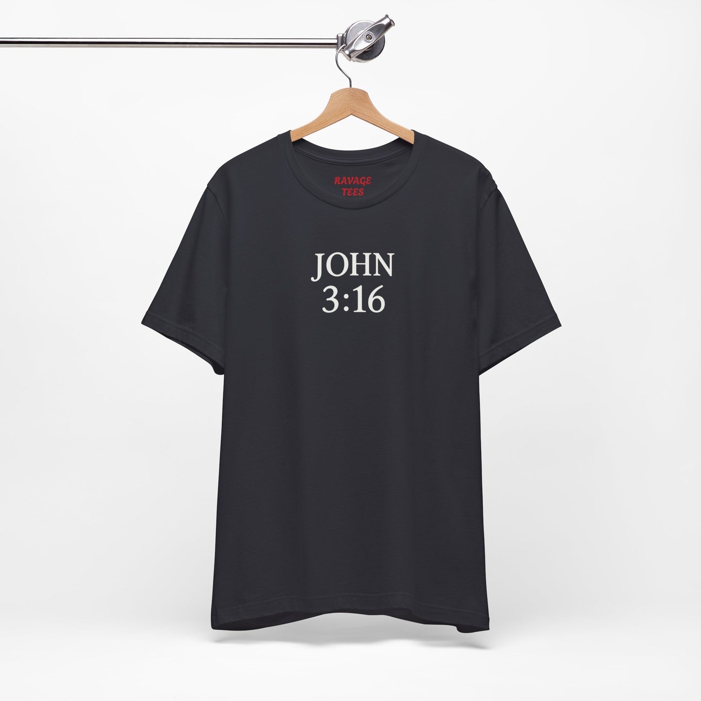 **JOHN 3:16 Faith-Inspired Unisex Tee – Christian Scripture T-Shirt, Religious Apparel, Inspirational Gift, Bible Verse Faith Shirt**
