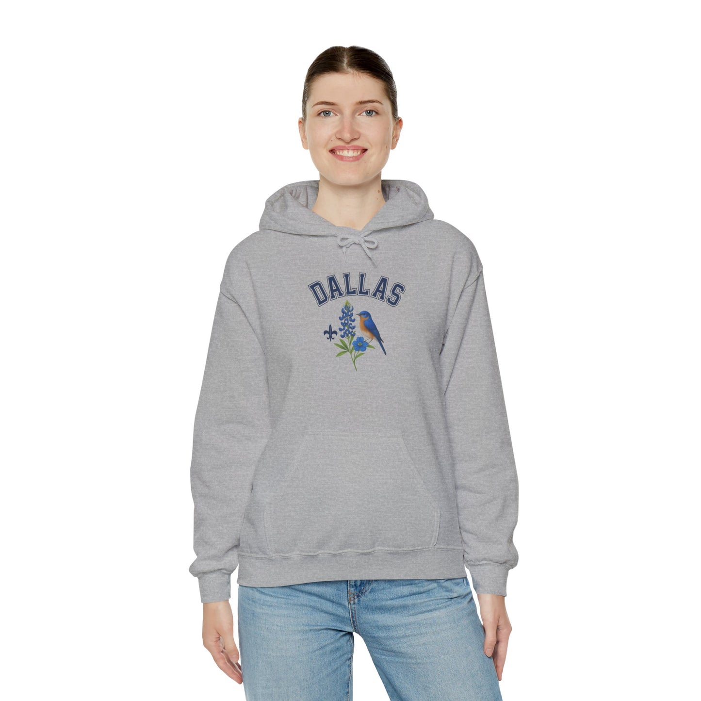 DALLAS Unisex Hoodie – Cozy Sweatshirt, Casual Travel Souvenir, Relaxed Streetwear Gift for Nature & City Lovers