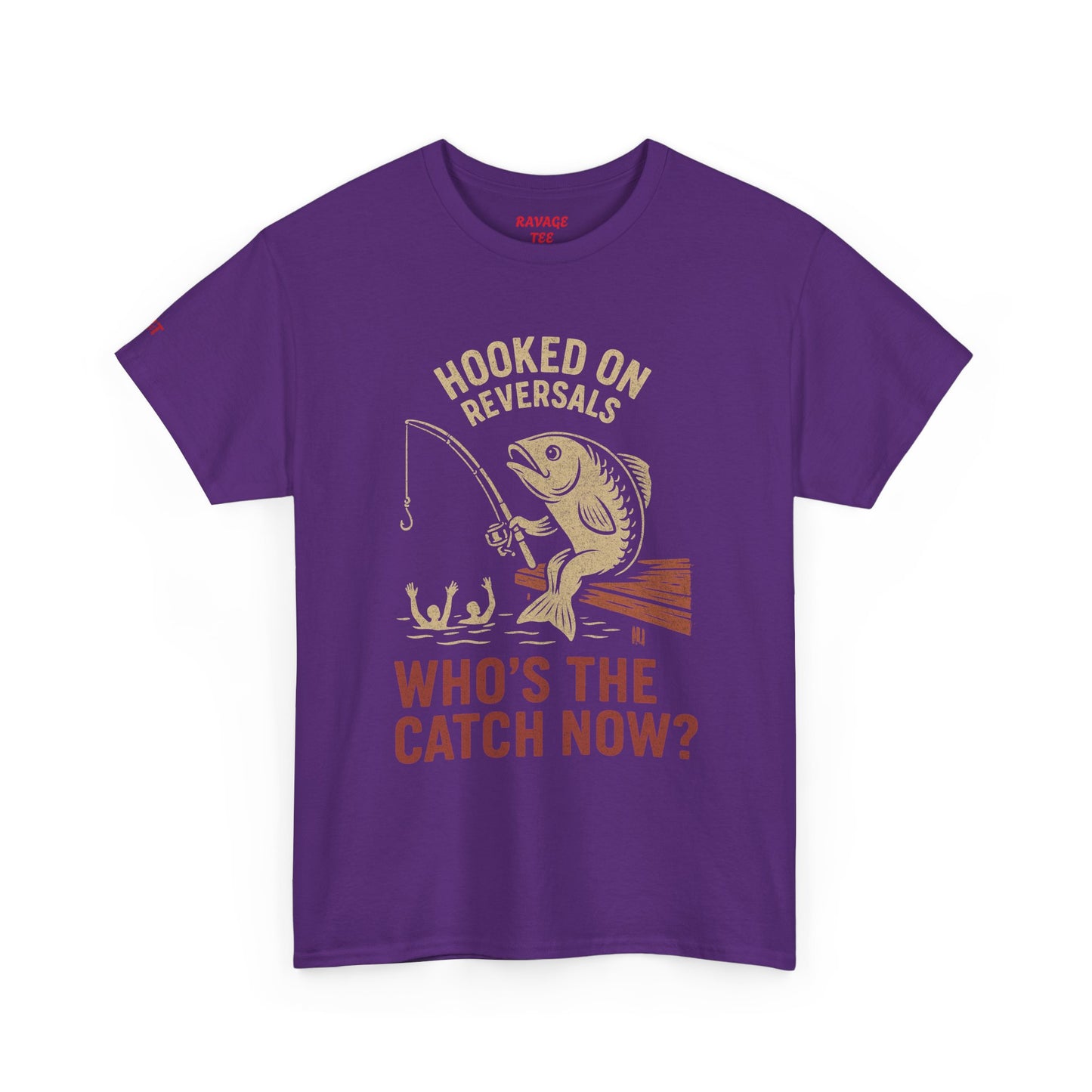 Hooked on Reversals Fishing Tee - Unisex Cotton T-Shirt for Fishing Lovers, Great for Outdoors, Gift for Dad, Summer Apparel, Casual Wear