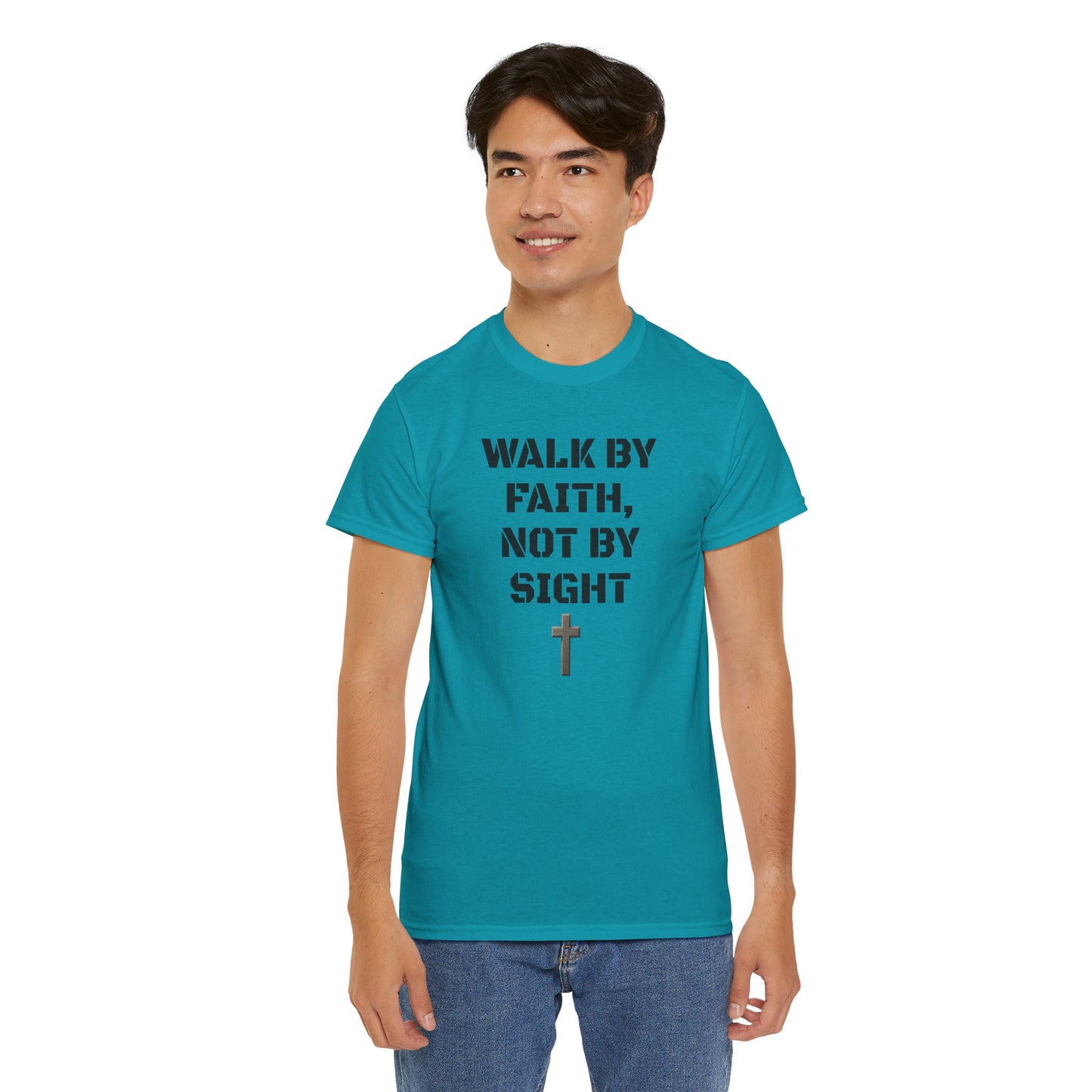Walk by Faith Not by Sight Christian Sweatshirt | Inspirational Unisex Crewneck | Ravage Tees Faith Collection