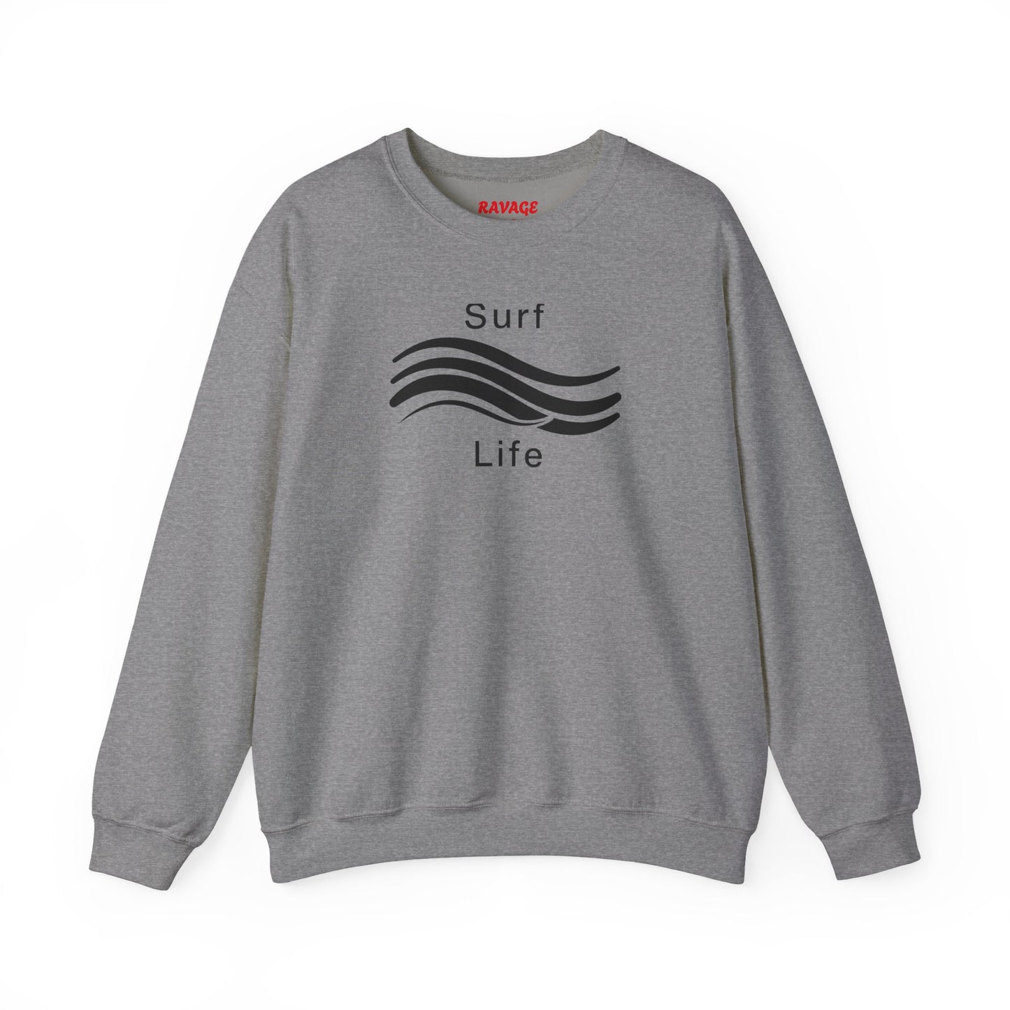 Surf Life Unisex Crewneck Sweatshirt | Beach Vibes, California Style, Perfect for Surfers