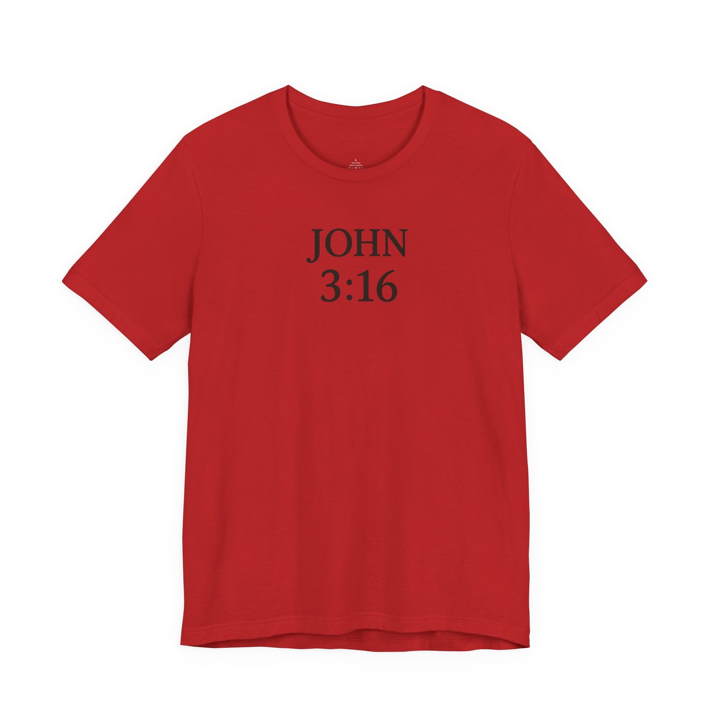 **JOHN 3:16 Faith-Inspired Unisex Tee – Christian Scripture T-Shirt, Religious Apparel, Inspirational Gift, Bible Verse Faith Shirt**