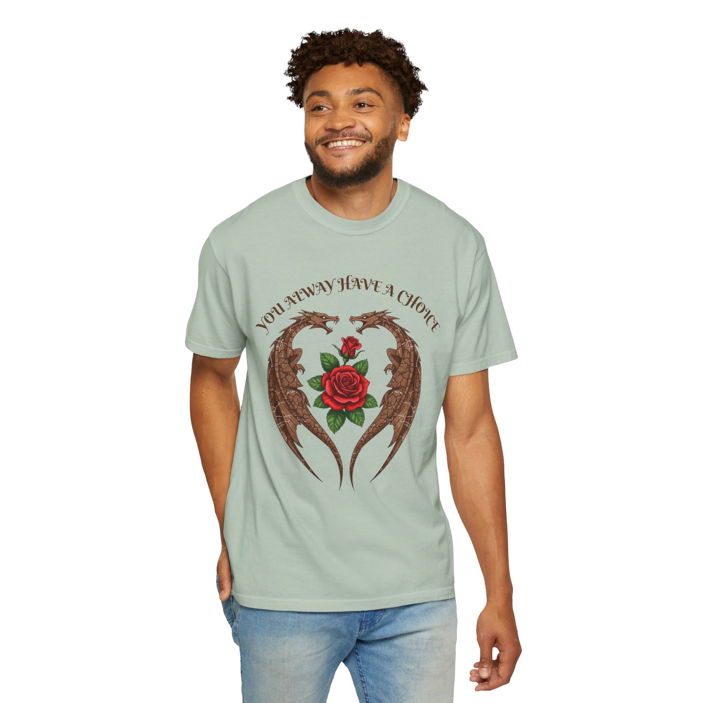Dragon-Inspired Choice T-Shirt | Unisex Garment-Dyed Tee, Gift for Fantasy Lovers