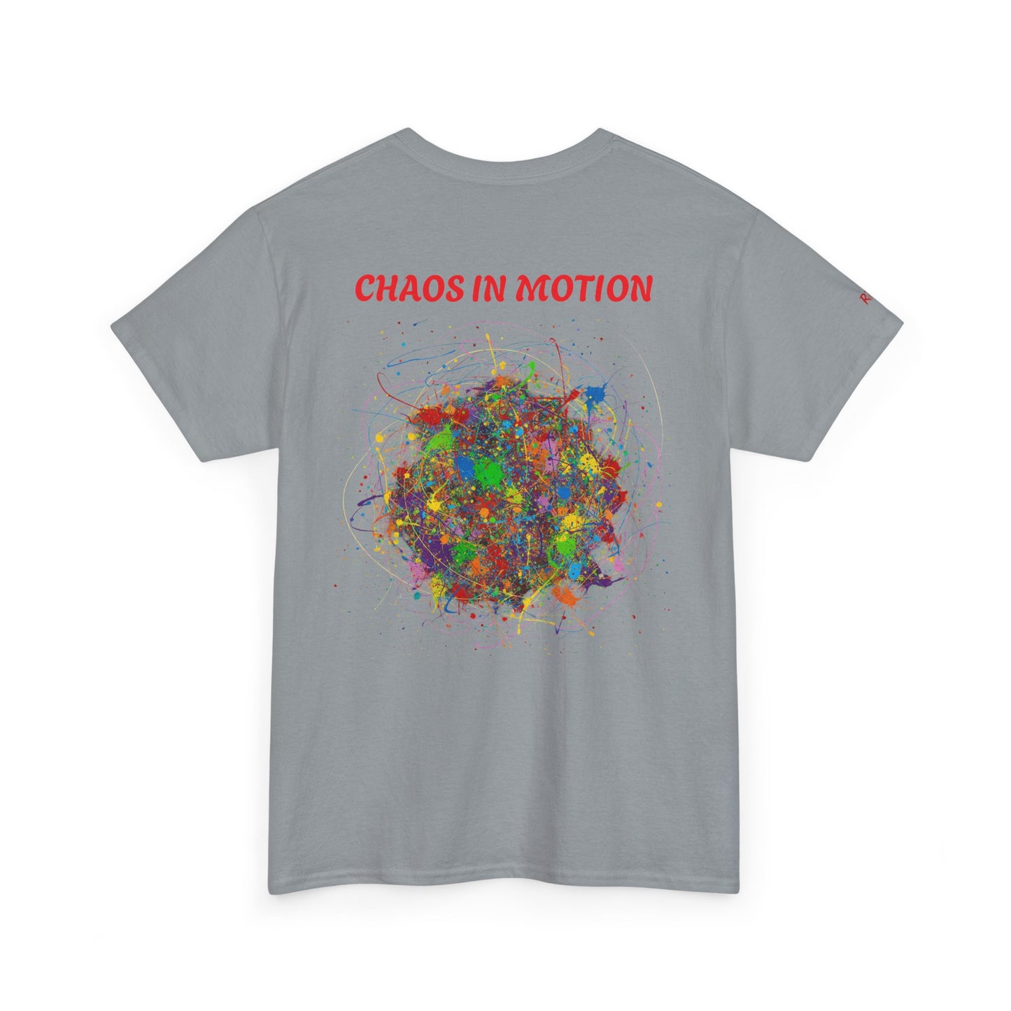 Dynamic Chaos Graphic Tee - Unisex Heavy Cotton T-Shirt, Casual Style