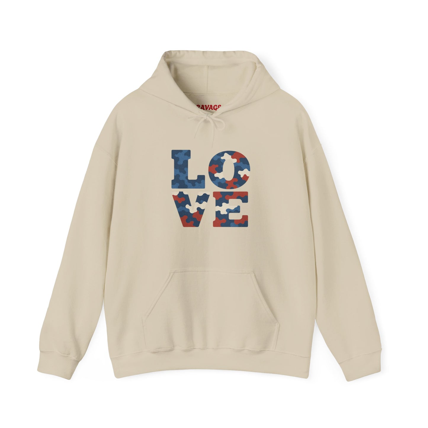 Unisex Hooded Sweatshirt with 'LOVE' Design - Cozy Gift for Friends, Valentine's Day, Casual Wear, Relaxation, Everyday Use