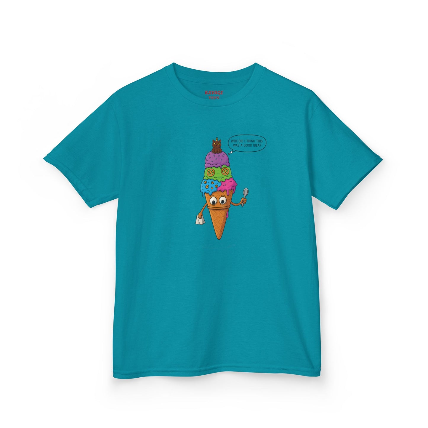 Kids Ice Cream Cone T-Shirt - Fun Summer Apparel, Perfect Gift for Birthdays, Playdates, Ice Cream Lovers, Family Outings