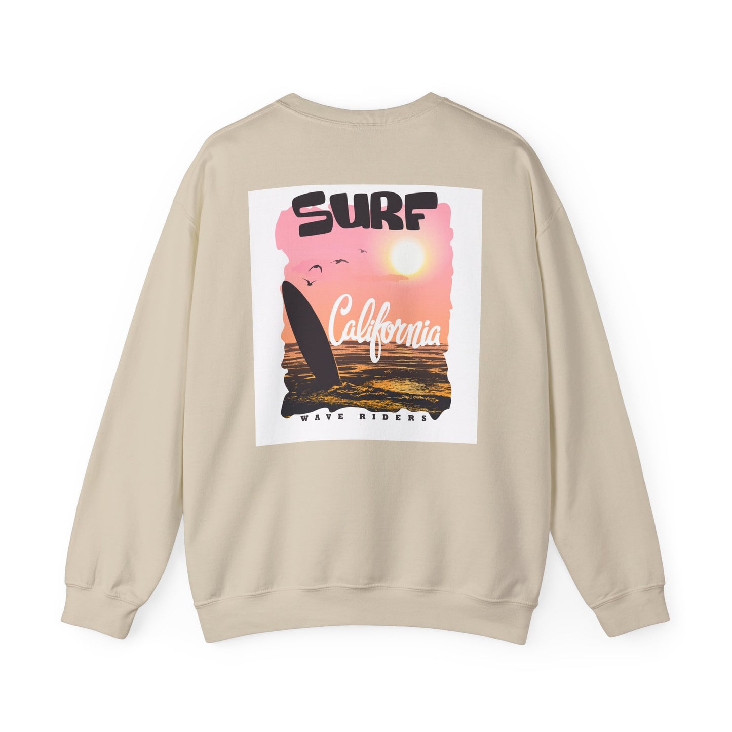 Surf Life Unisex Crewneck Sweatshirt | Beach Vibes, California Style, Perfect for Surfers