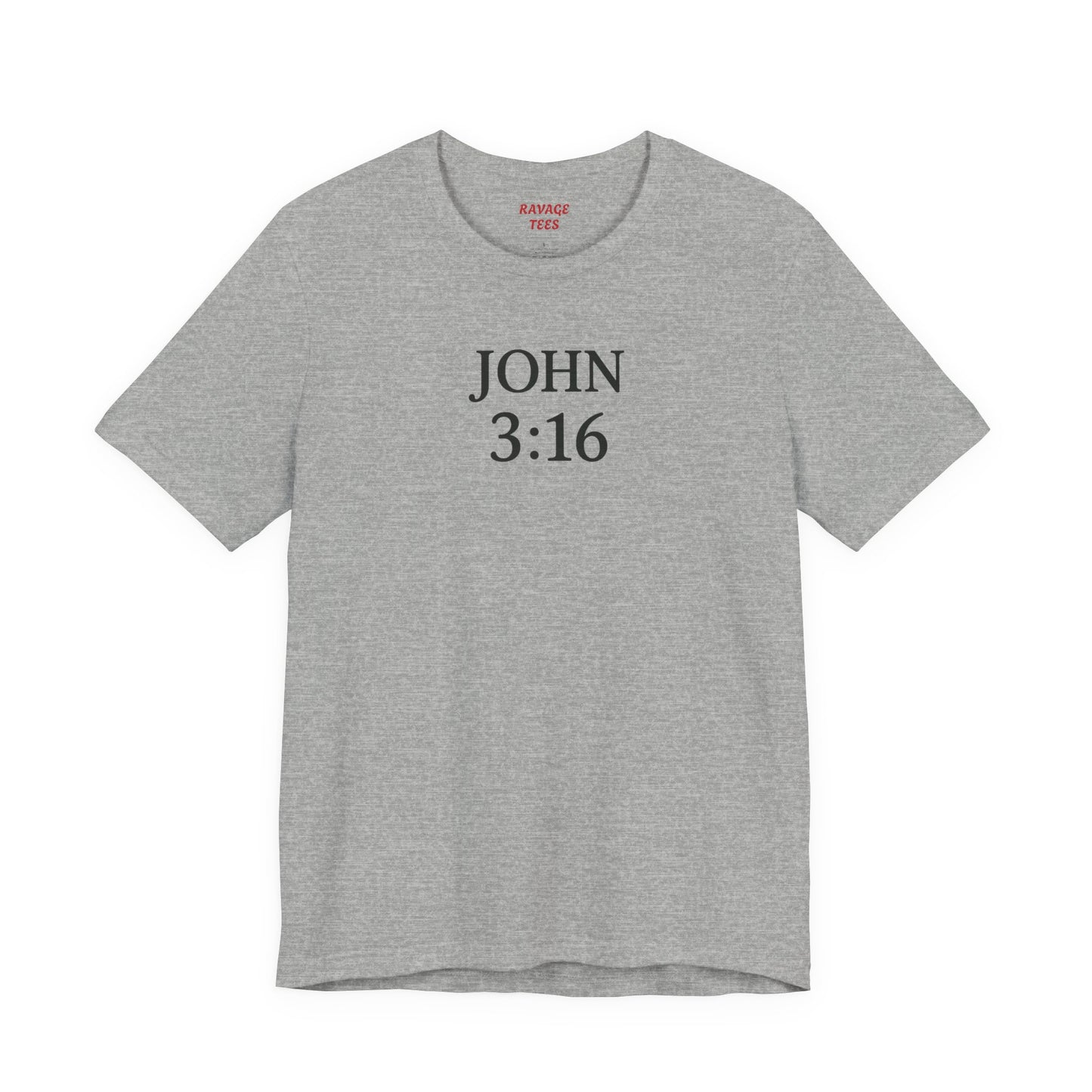 **JOHN 3:16 Faith-Inspired Unisex Tee – Christian Scripture T-Shirt, Religious Apparel, Inspirational Gift, Bible Verse Faith Shirt**