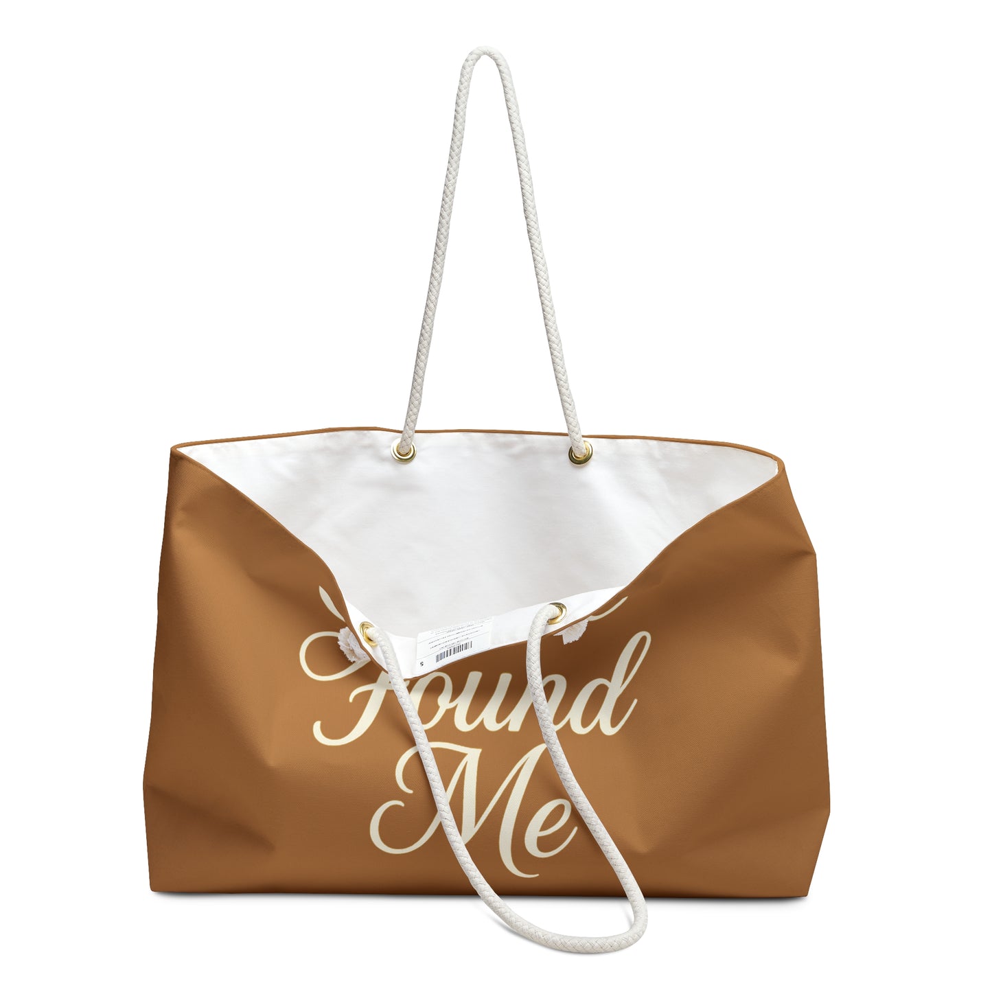 Grace Found Me Weekender Bag – Inspirational Christian Travel Tote, Faith-Based Gift, Spiritual Carryall for Weekend Getaways, Church Retreats, and Everyday Essentials