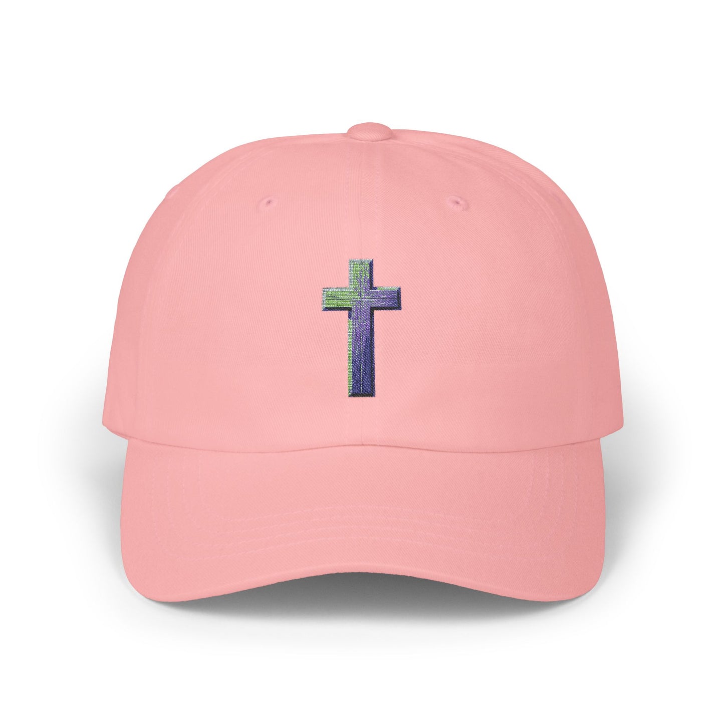Classic Cap with Colorful Cross Design - Faith-Based Hat, Gift for Dads, Casual Wear, Stylish Accessory