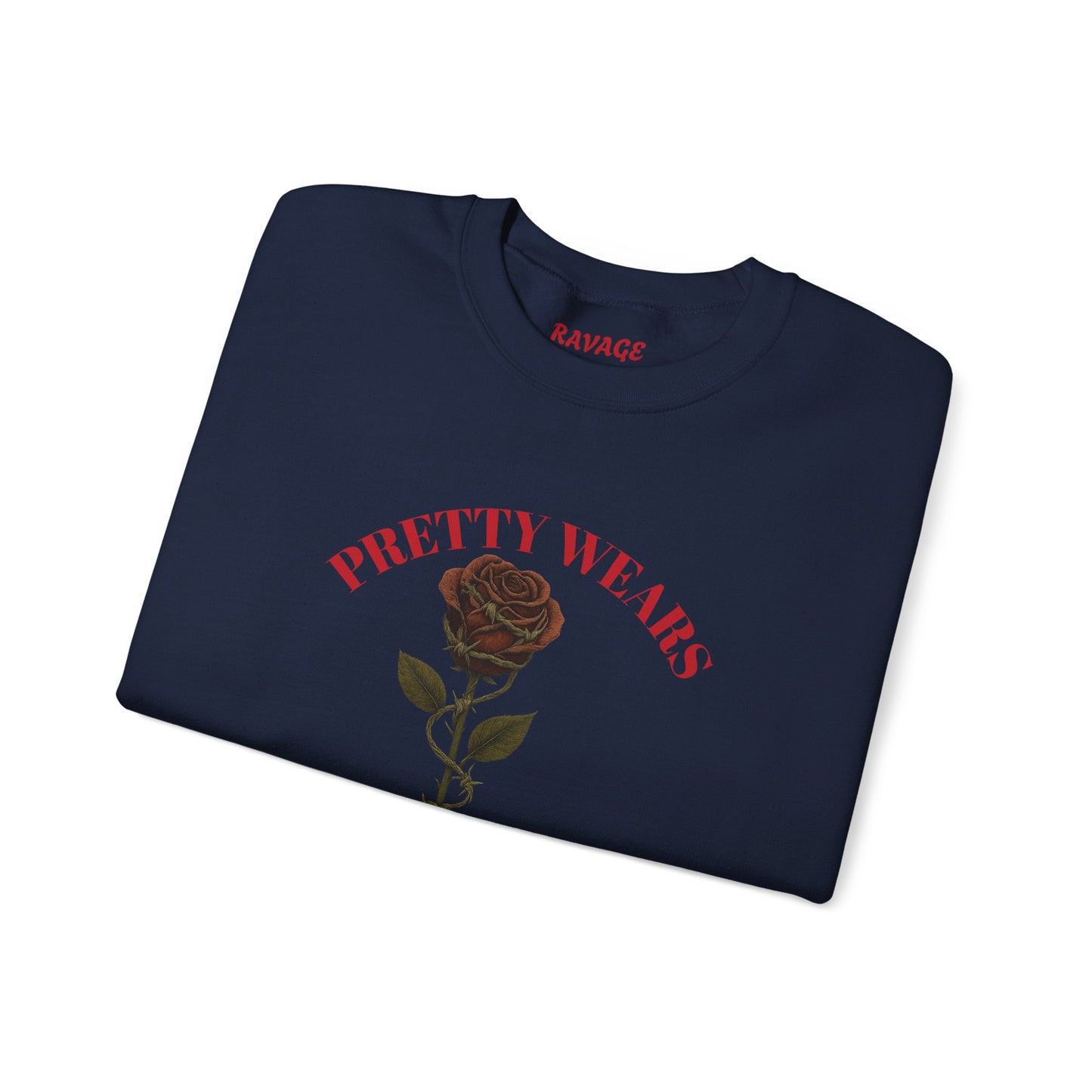 PRETTY WEAR THE CROWN Unisex Crewneck Sweatshirt – Heavy Blend Pullover for Casual Wear | Cozy Streetwear Gift for Her, Feminist Fashion Statement
