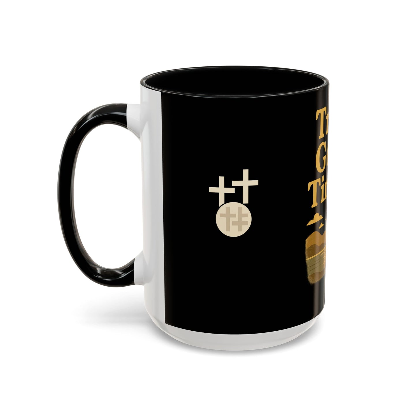 Trust God's Timing Christian Coffee Mug – Inspirational Accent Cup (11oz & 15oz), Faith-Based Gift for Coffee & Tea Lovers