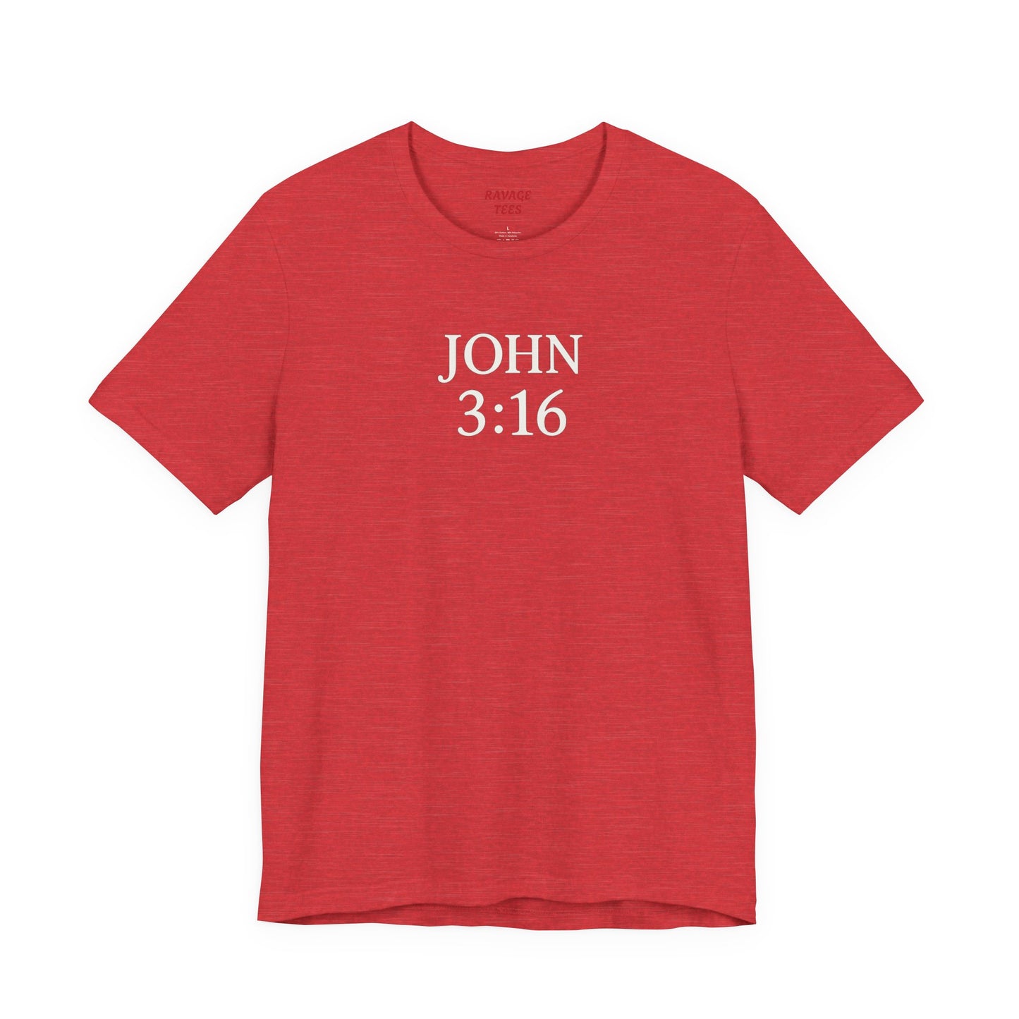 **JOHN 3:16 Faith-Inspired Unisex Tee – Christian Scripture T-Shirt, Religious Apparel, Inspirational Gift, Bible Verse Faith Shirt**