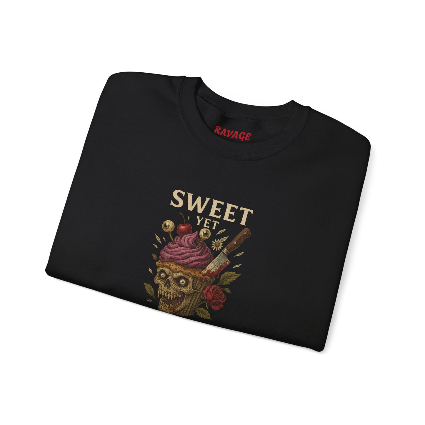 SWEET YET PSYCHO Unisex Crewneck Sweatshirt – Heavy Blend Pullover for Casual Wear | Cozy Streetwear Gift for Her, Feminist Fashion Statement