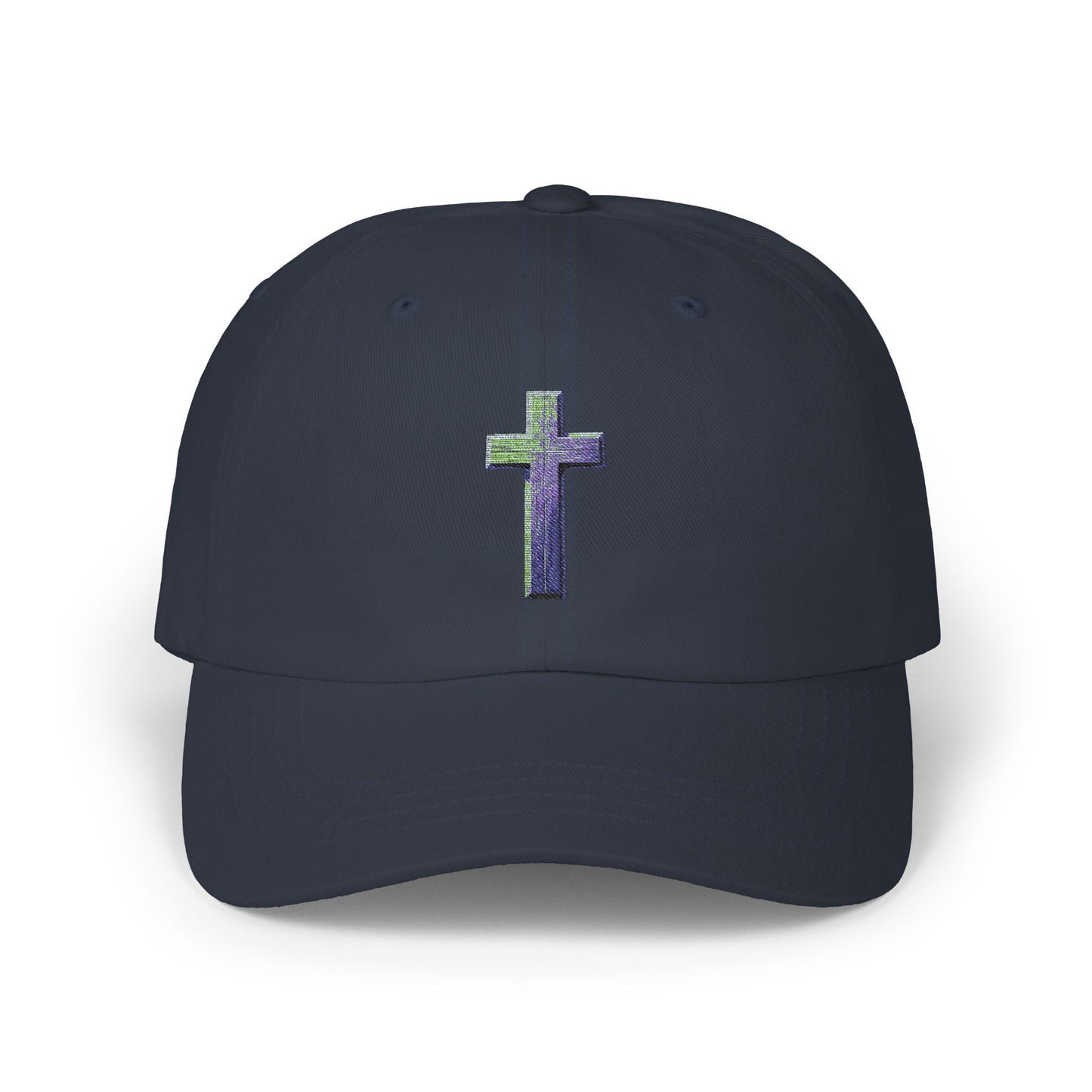 Classic Cap with Colorful Cross Design - Faith-Based Hat, Gift for Dads, Casual Wear, Stylish Accessory