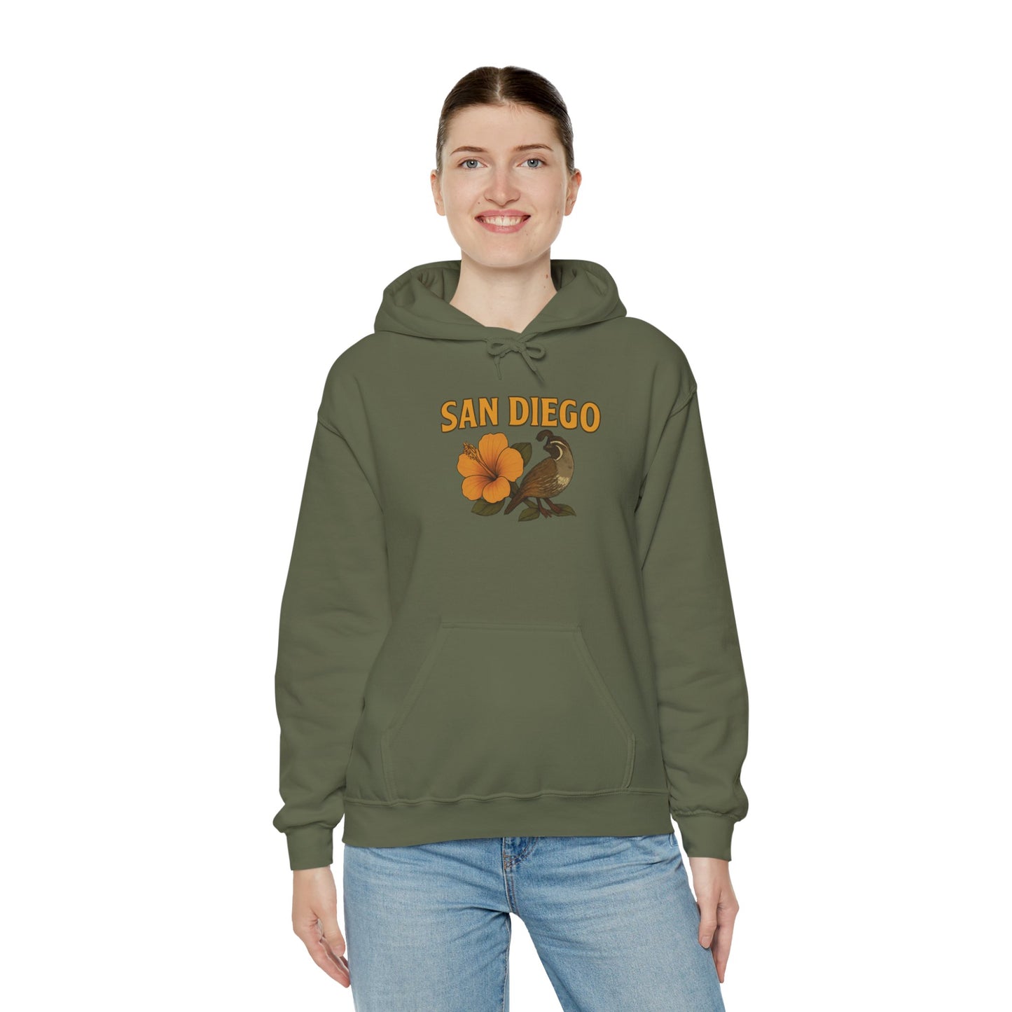 SAN DIEGO Unisex Hoodie – Cozy Sweatshirt, Casual Travel Souvenir, Relaxed Streetwear Gift for Nature & City Lovers