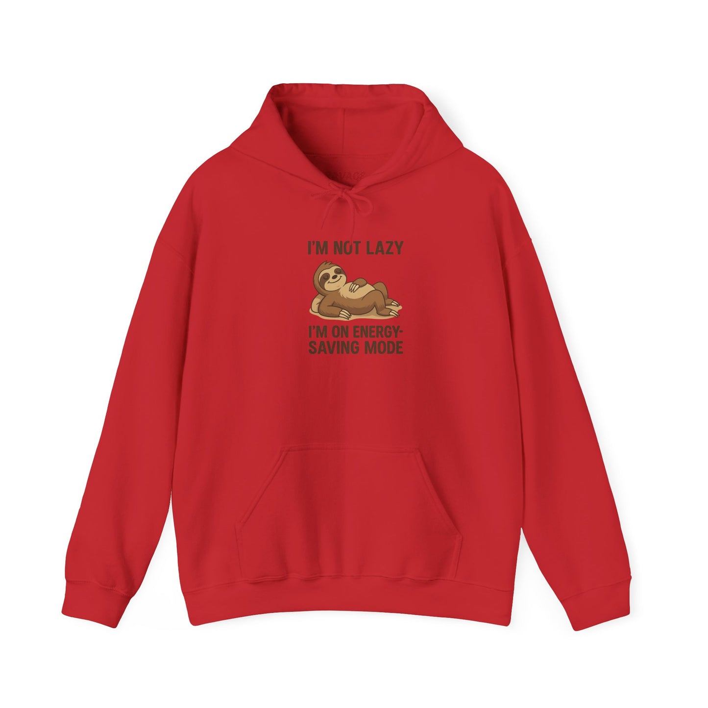 Funny Sloth Hoodie: I'm Not Lazy, Energy Saving Mode, Gift for Lazy Days, Cozy Sweatshirt for Friends, Sloth Lovers Apparel