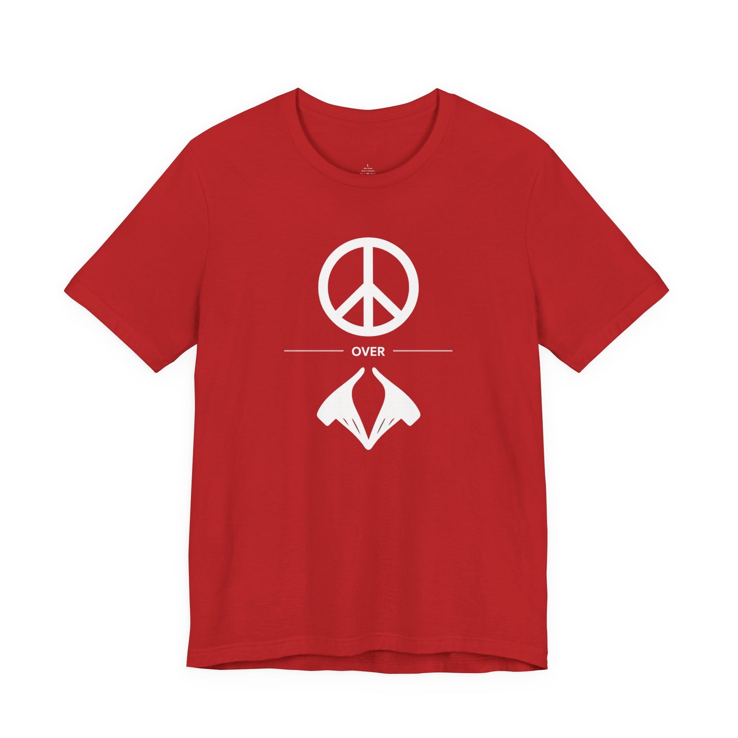 Peace Sign Unisex Jersey Tee, Casual Wear, Gift for Friends, Summer Fashion, Festival Outfit, Eco-Friendly Apparel