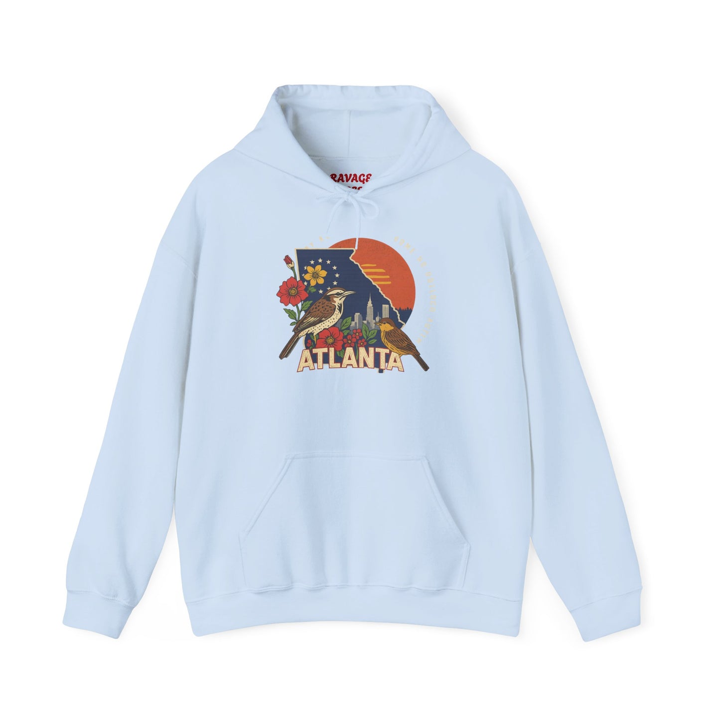 Atlanta Vintage Hoodie | Retro Style Hooded Sweatshirt, Cozy Fall & Winter Wear, Travel Gift for Atlanta Lovers