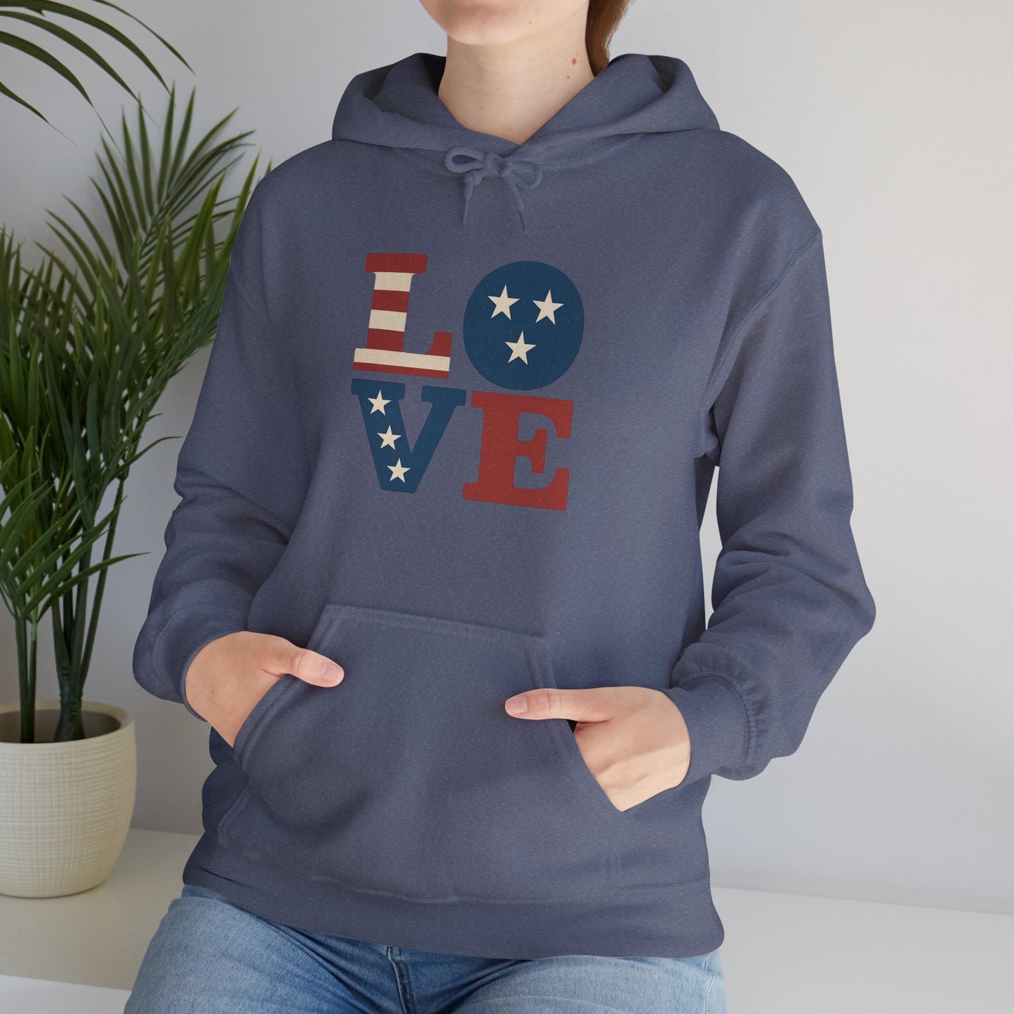Unisex Hooded Sweatshirt with 'LOVE' Design - Cozy Gift for Friends, Valentine's Day, Casual Wear, Relaxation, Everyday Use