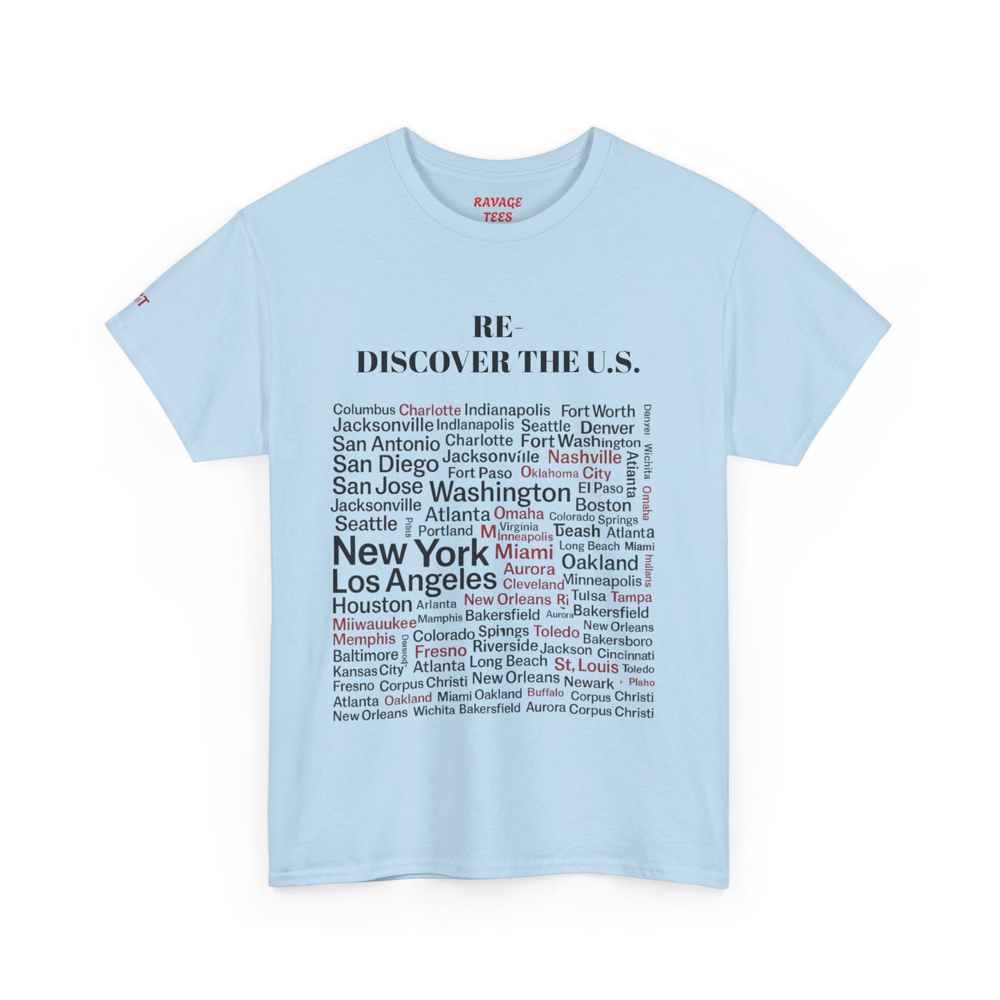 Re-Discover the U.S. Unisex Exploratory Travel T-Shirt, Adventure Tee, USA Discovery Shirt