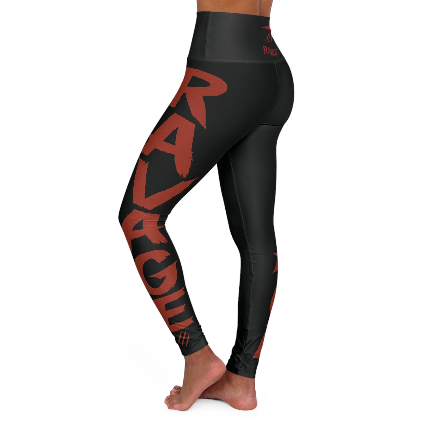 RAVAGE High Waisted Yoga Leggings – Stylish Workout Tights, Athletic Gym Apparel, Activewear for Fitness Enthusiasts and Yoga Lovers