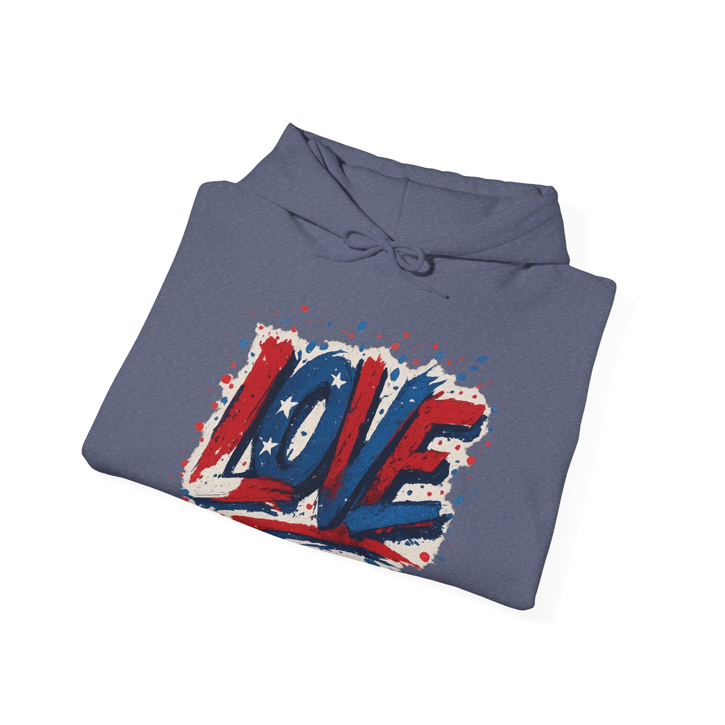 Unisex Hooded Sweatshirt with 'LOVE' Design - Cozy Gift for Friends, Valentine's Day, Casual Wear, Relaxation, Everyday Use