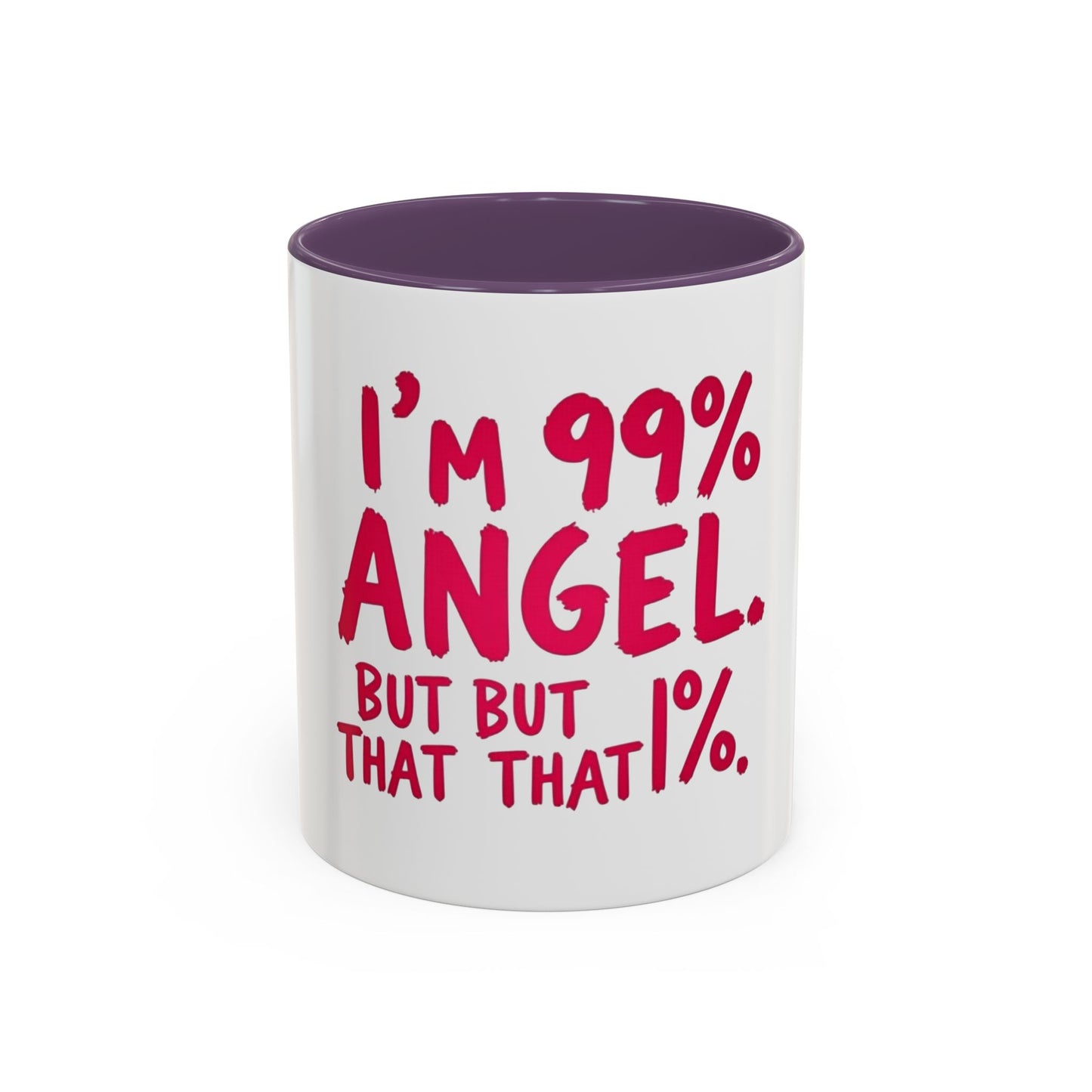 Humorous Accent Coffee Mug - Perfect Gift for Friends, Playful Coffee Lovers, Angel-Themed Decor, Birthday Present, Funny Quote Mugs