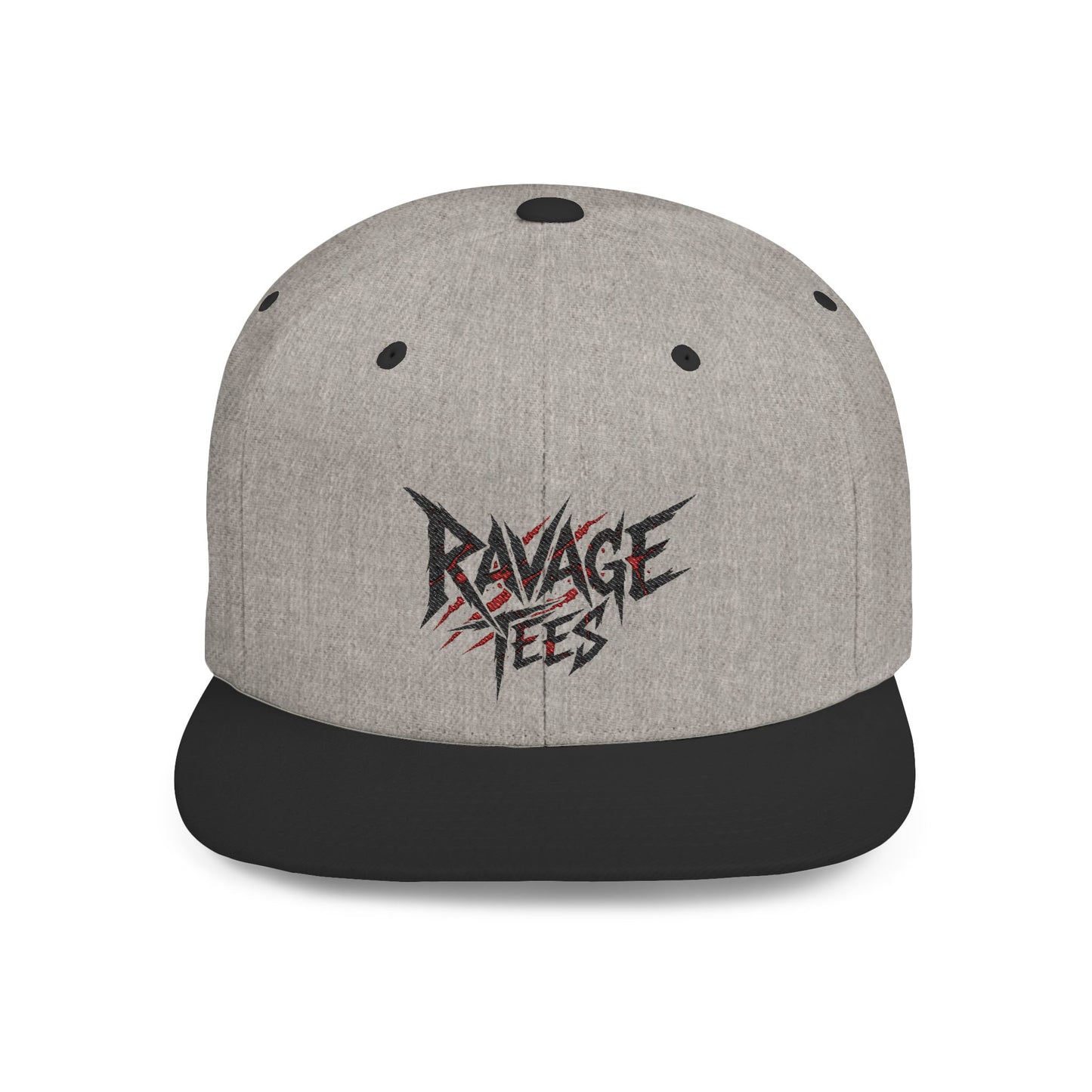 Ravage Tees Edgy Graphic Snapback Cap, Streetwear Hat, Trendy Flat Bill, Casual Outfit Accessory, Unique Gift for Music Lovers