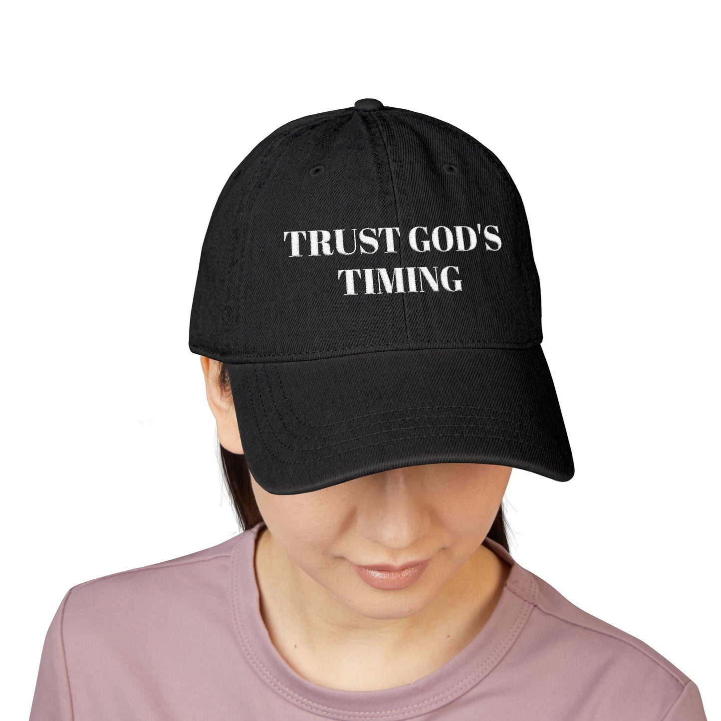 Trust God's Timing Denim Hat (Embroidery)