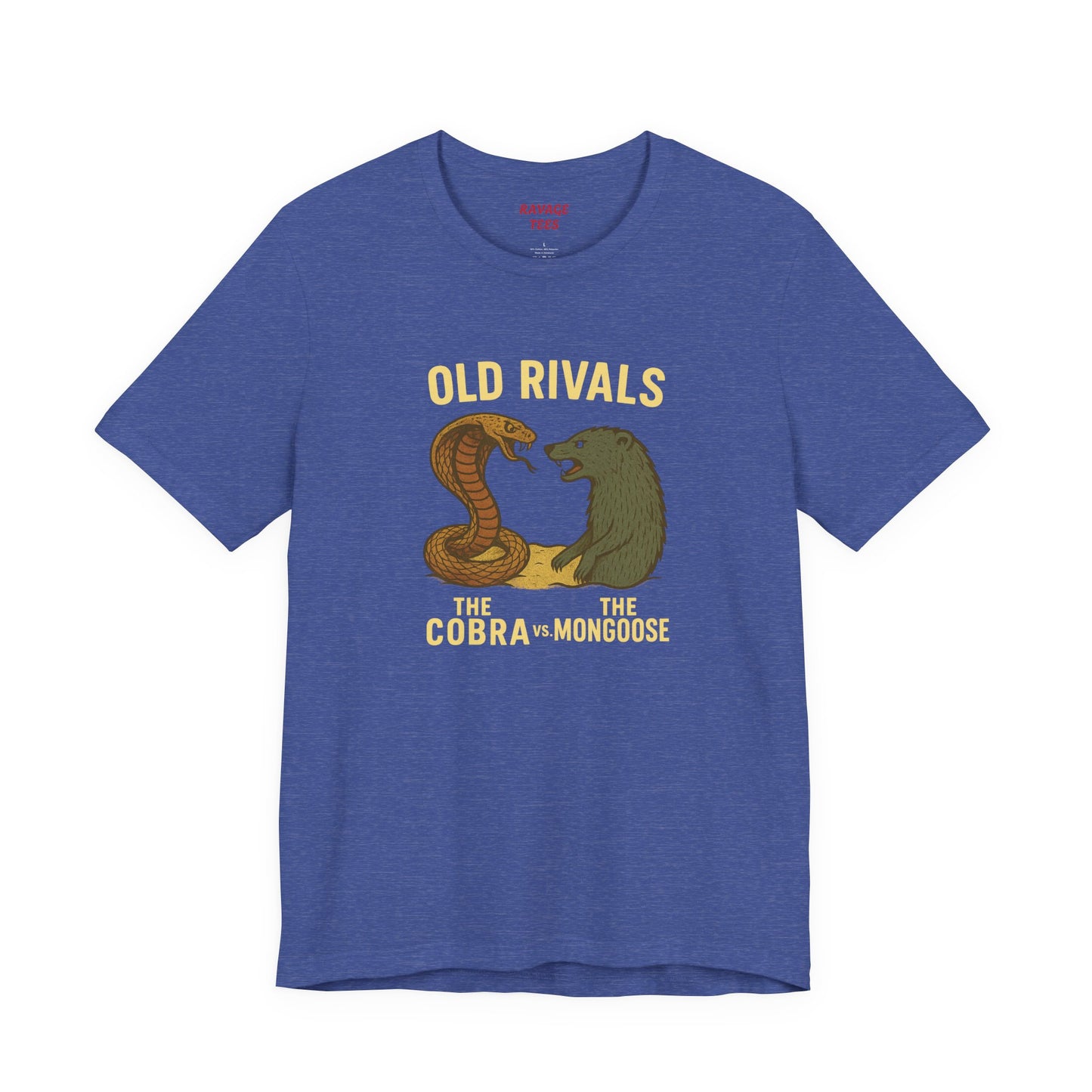 Vintage Rivalry Tee - Cobra vs Mongoose T-Shirt, Retro Graphic Outdoor Adventure Shirt, Perfect Gift for Animal Lovers