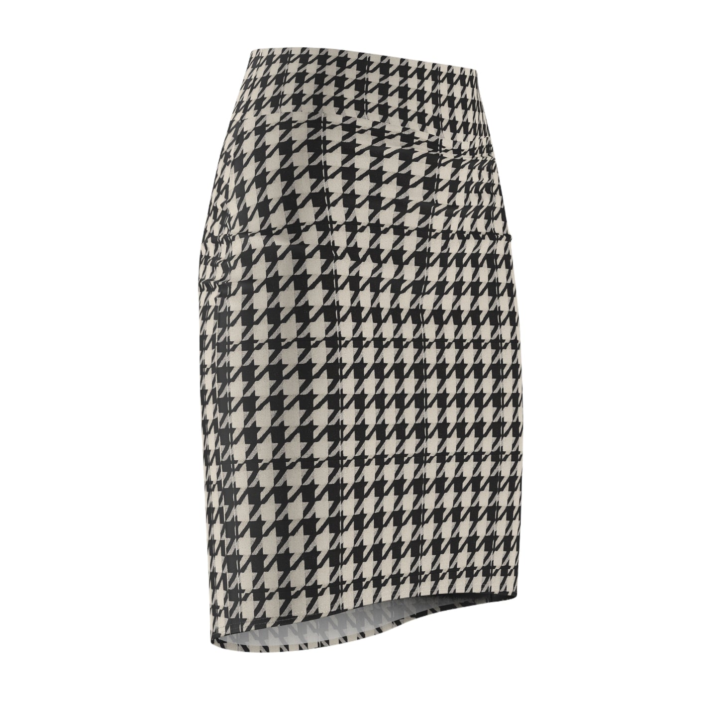 Chic Houndstooth Pencil Skirt, Women's Fashion, Office Wear, Casual Outfit, Stylish Midi Skirt, Perfect for All Occasions
