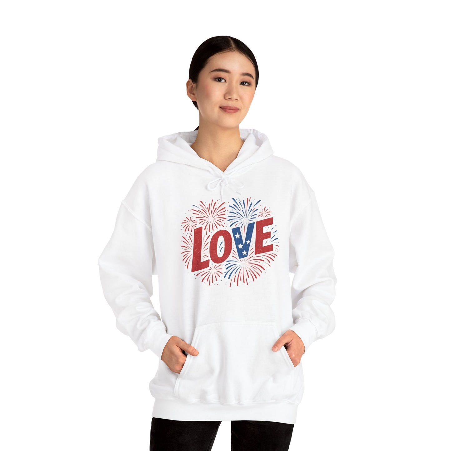 Unisex Hooded Sweatshirt with 'LOVE' Design - Cozy Gift for Friends, Valentine's Day, Casual Wear, Relaxation, Everyday Use
