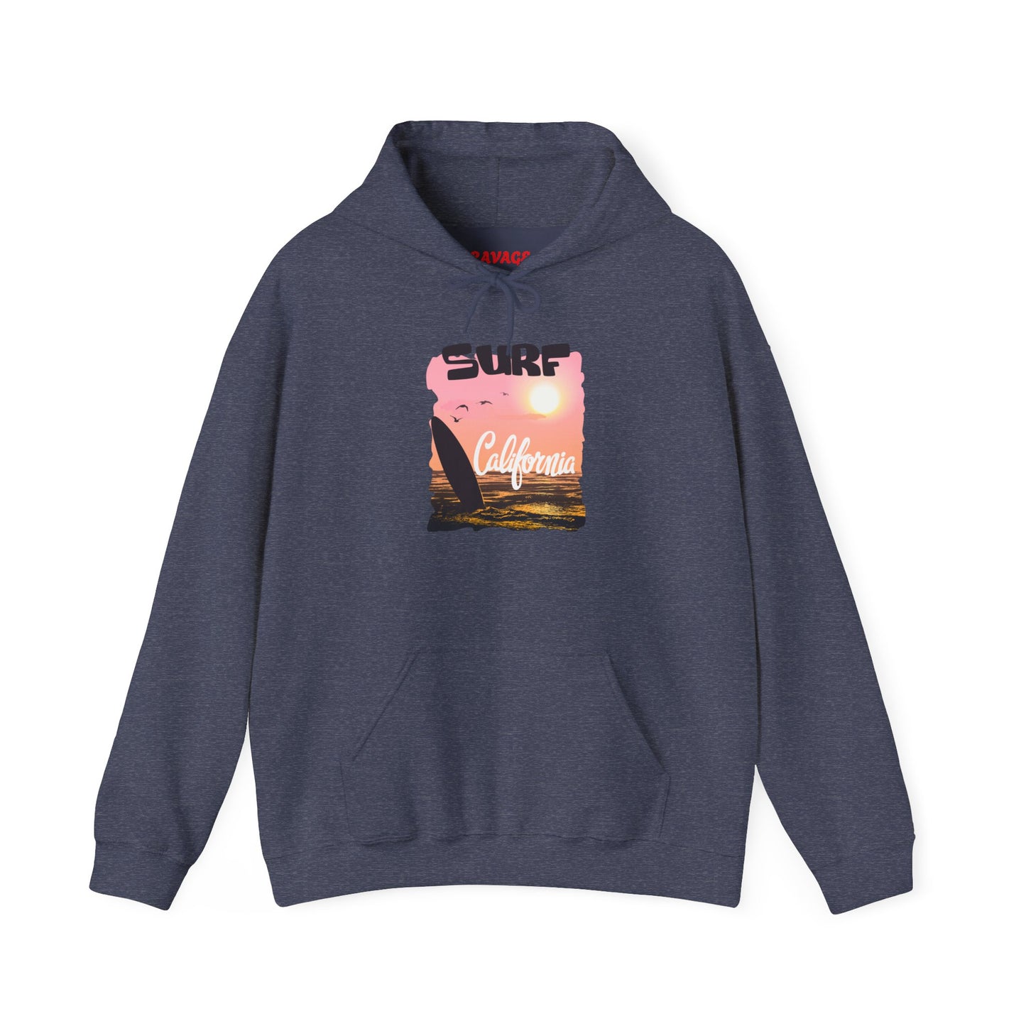 Surf California Hoodie – Relaxed Vibe for Beach Lovers, Perfect for Summer, Gift for Surfers, Comfortable Surfing Apparel, Unisex Sweatshirt