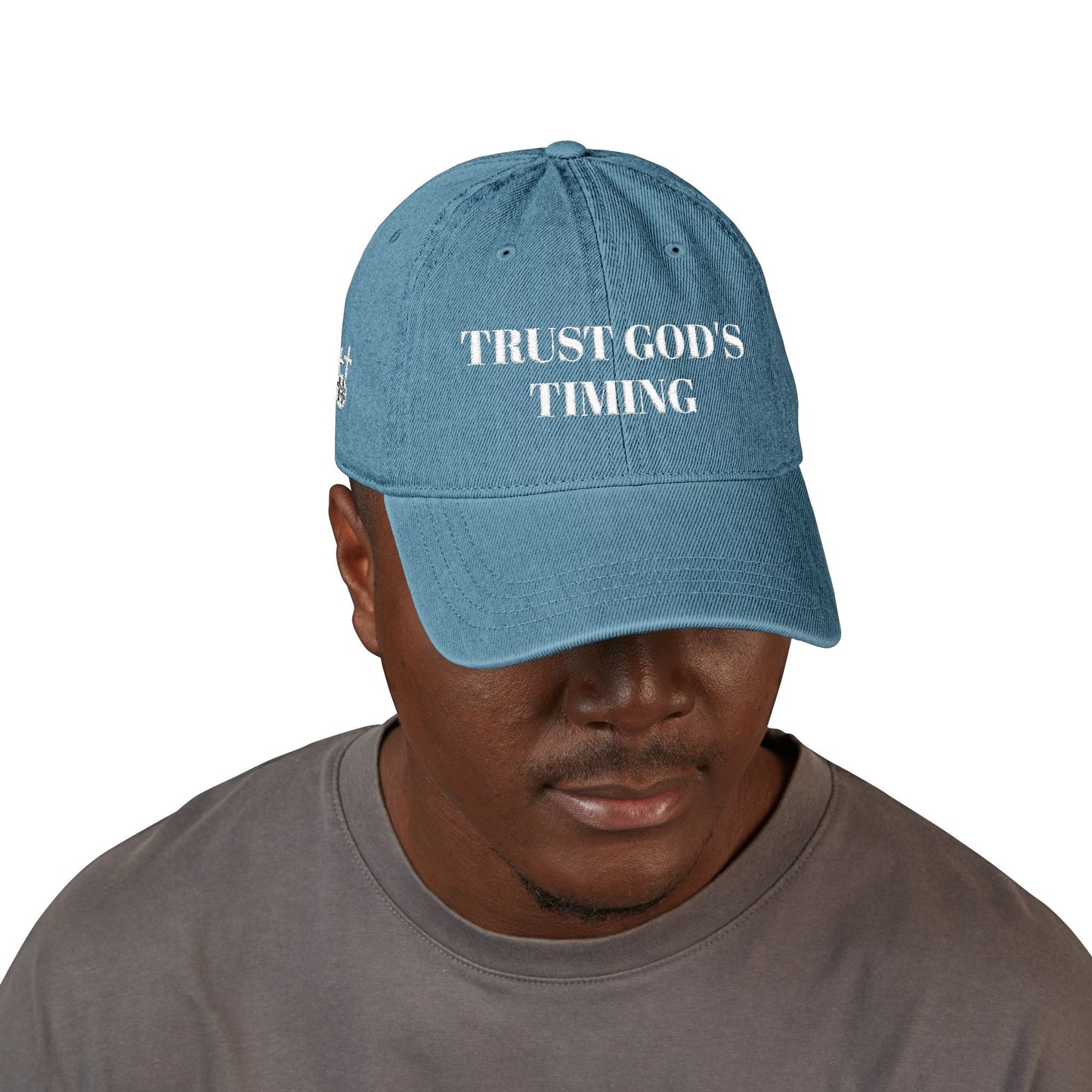 Trust God's Timing Denim Hat (Embroidery)