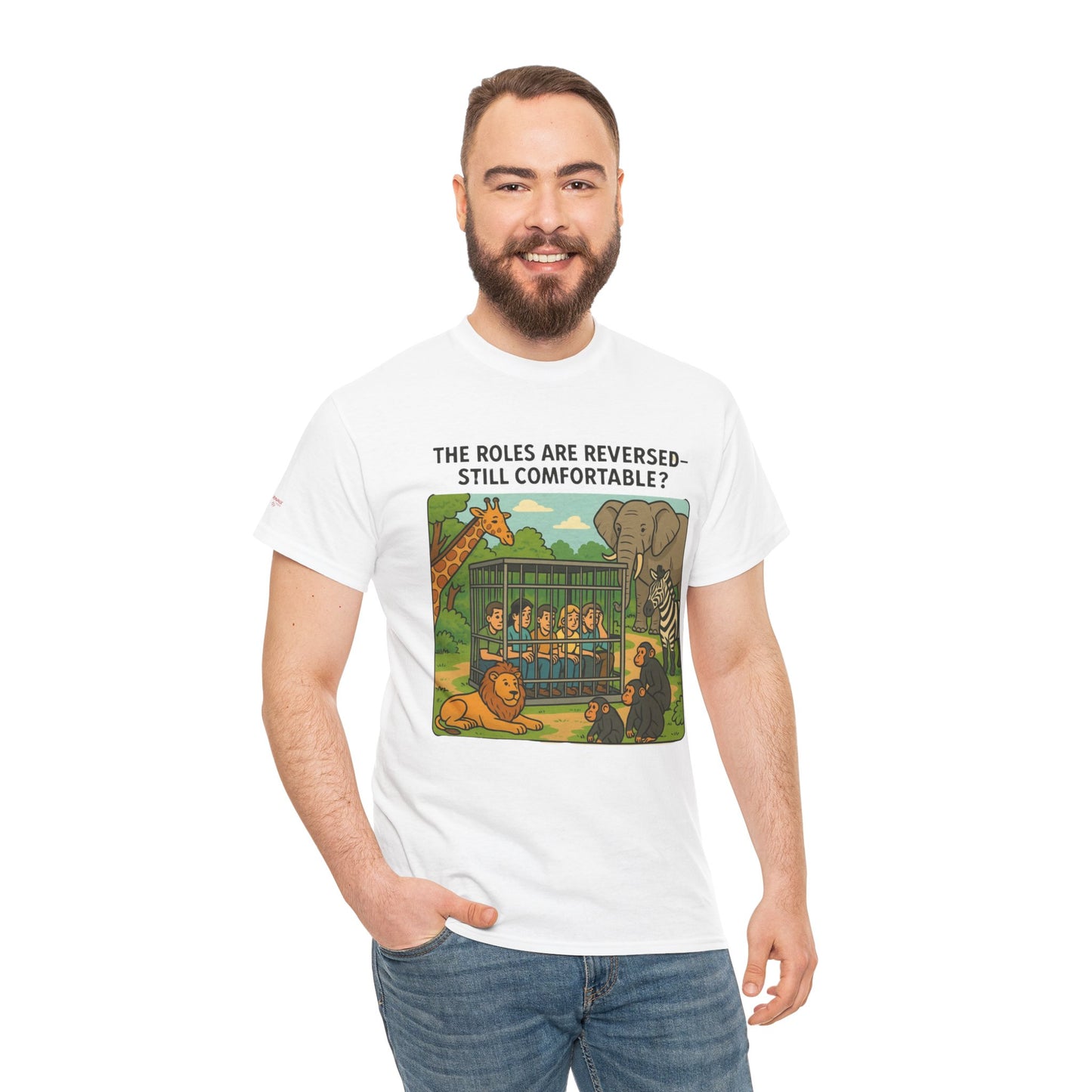 The Roles are Reversed- Are You Comfortable. Humorous Unisex Heavy Cotton Tee