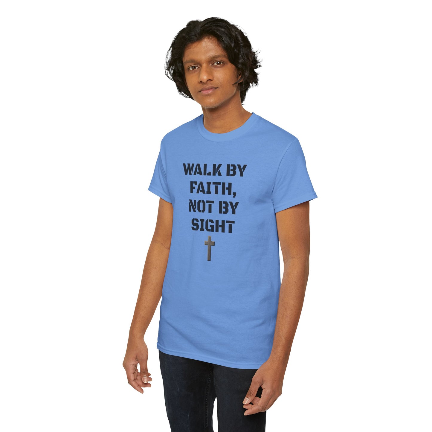 Walk by Faith Not by Sight Christian Sweatshirt | Inspirational Unisex Crewneck | Ravage Tees Faith Collection